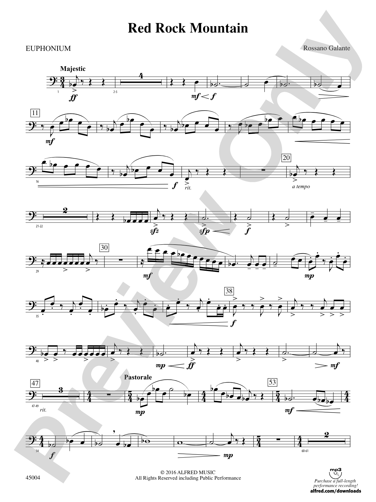 Red Rock Mountain: Baritone B.C.