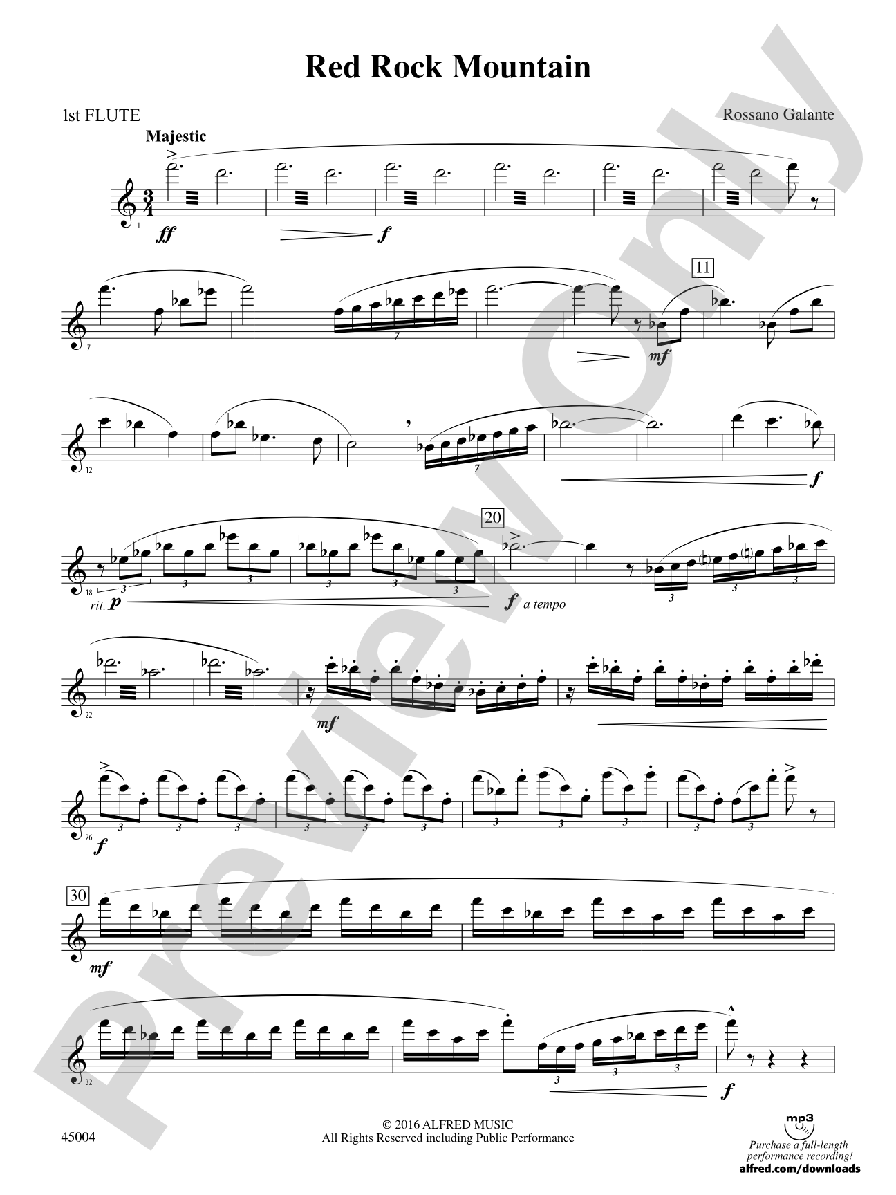 Red Rock Mountain: Flute