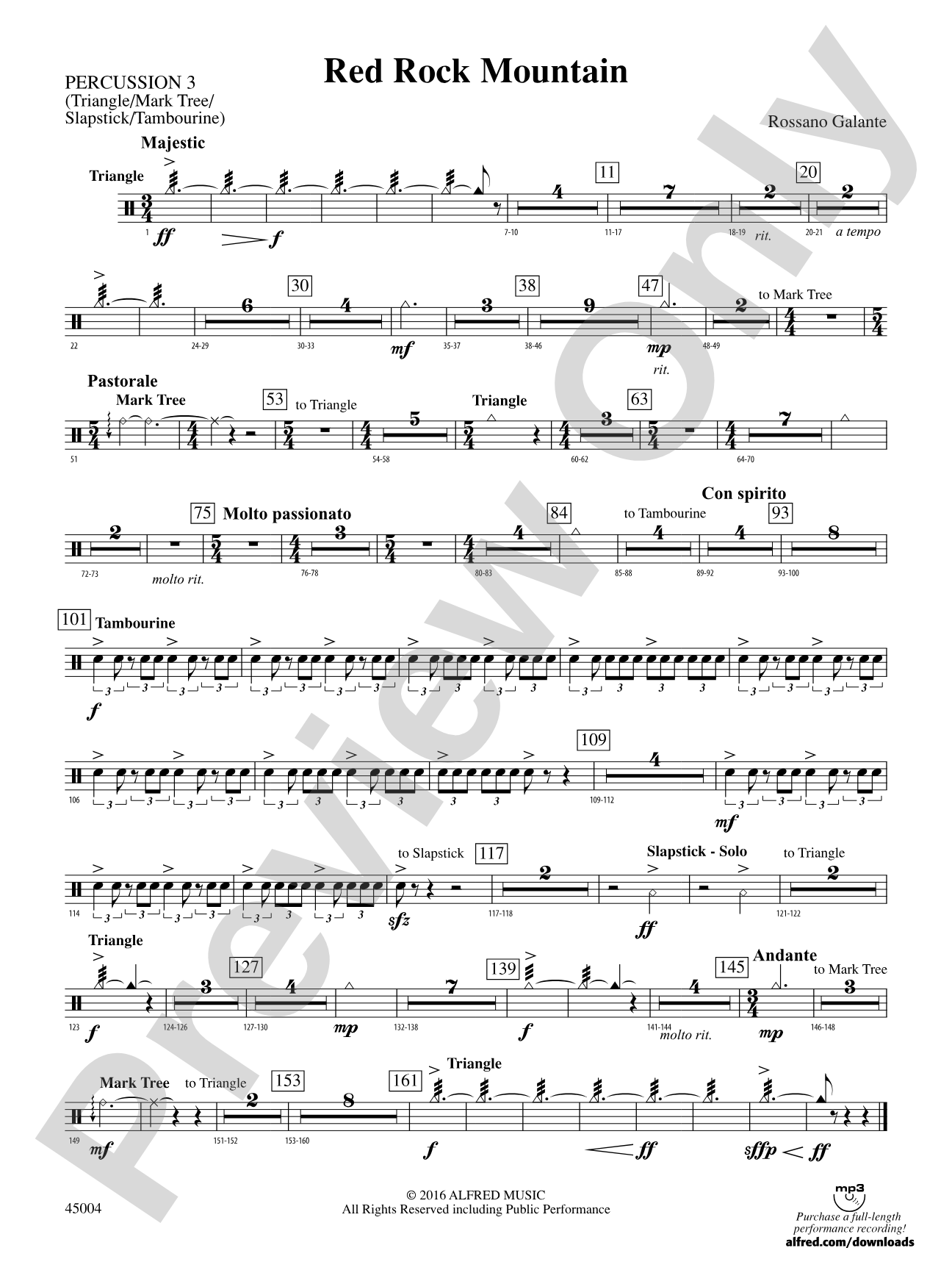 Red Rock Mountain: 3rd Percussion