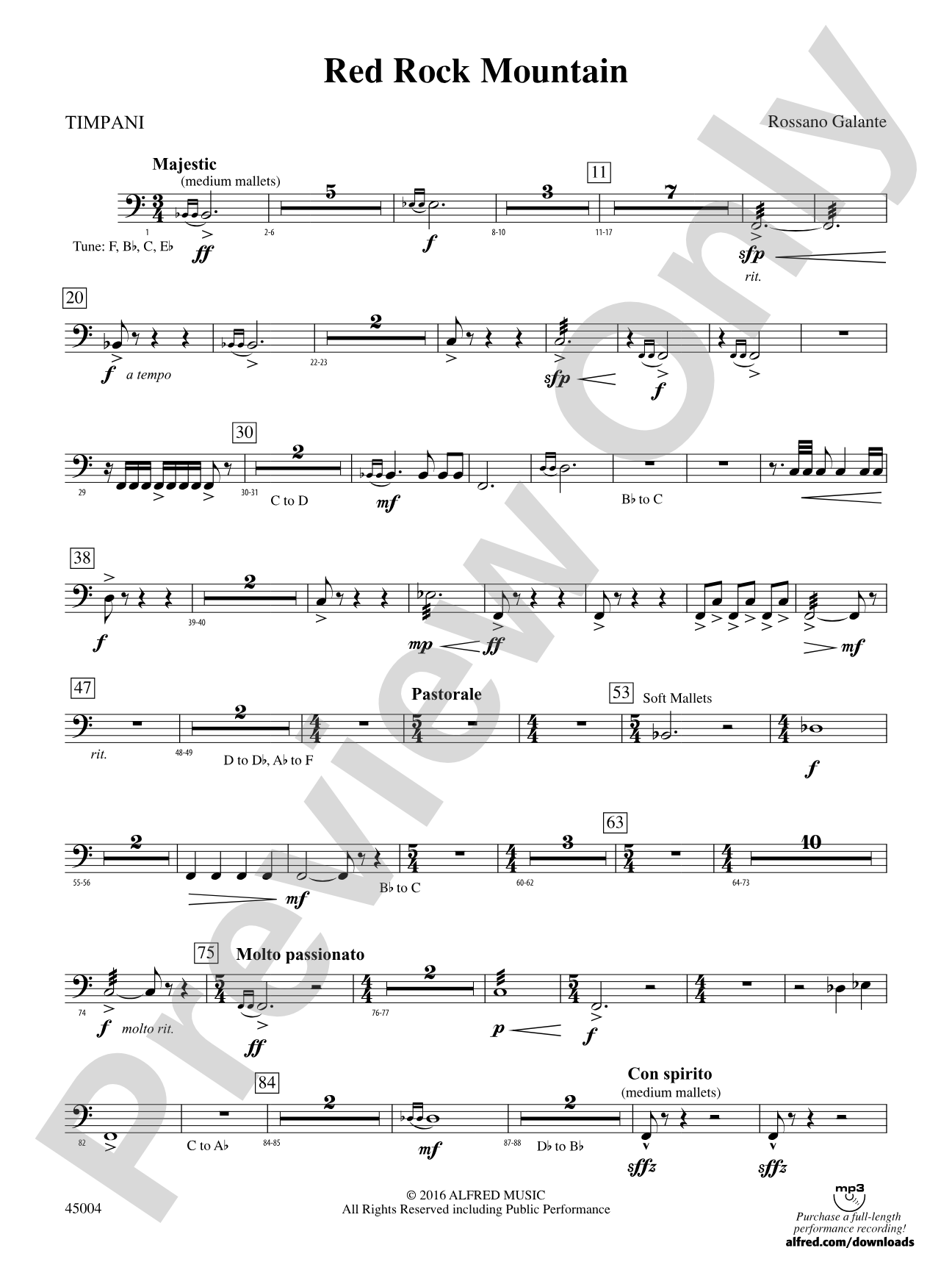 Red Rock Mountain: Timpani