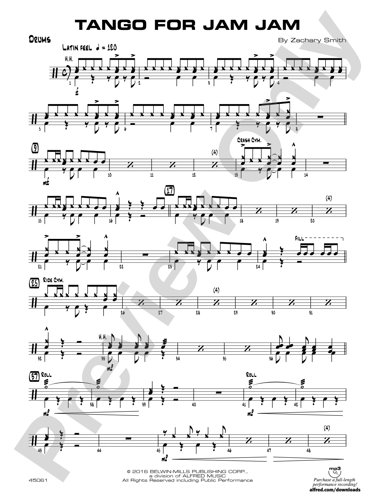 Tango for Jam Jam: Drums