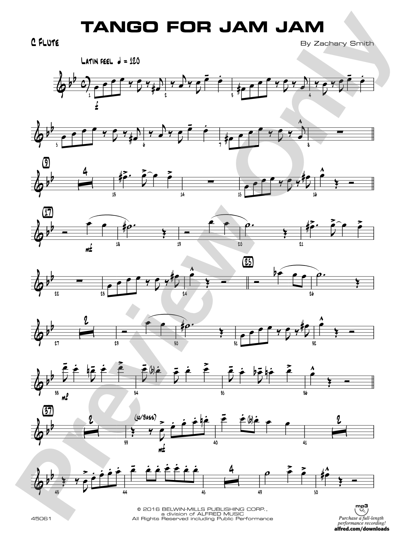 Tango for Jam Jam: Flute
