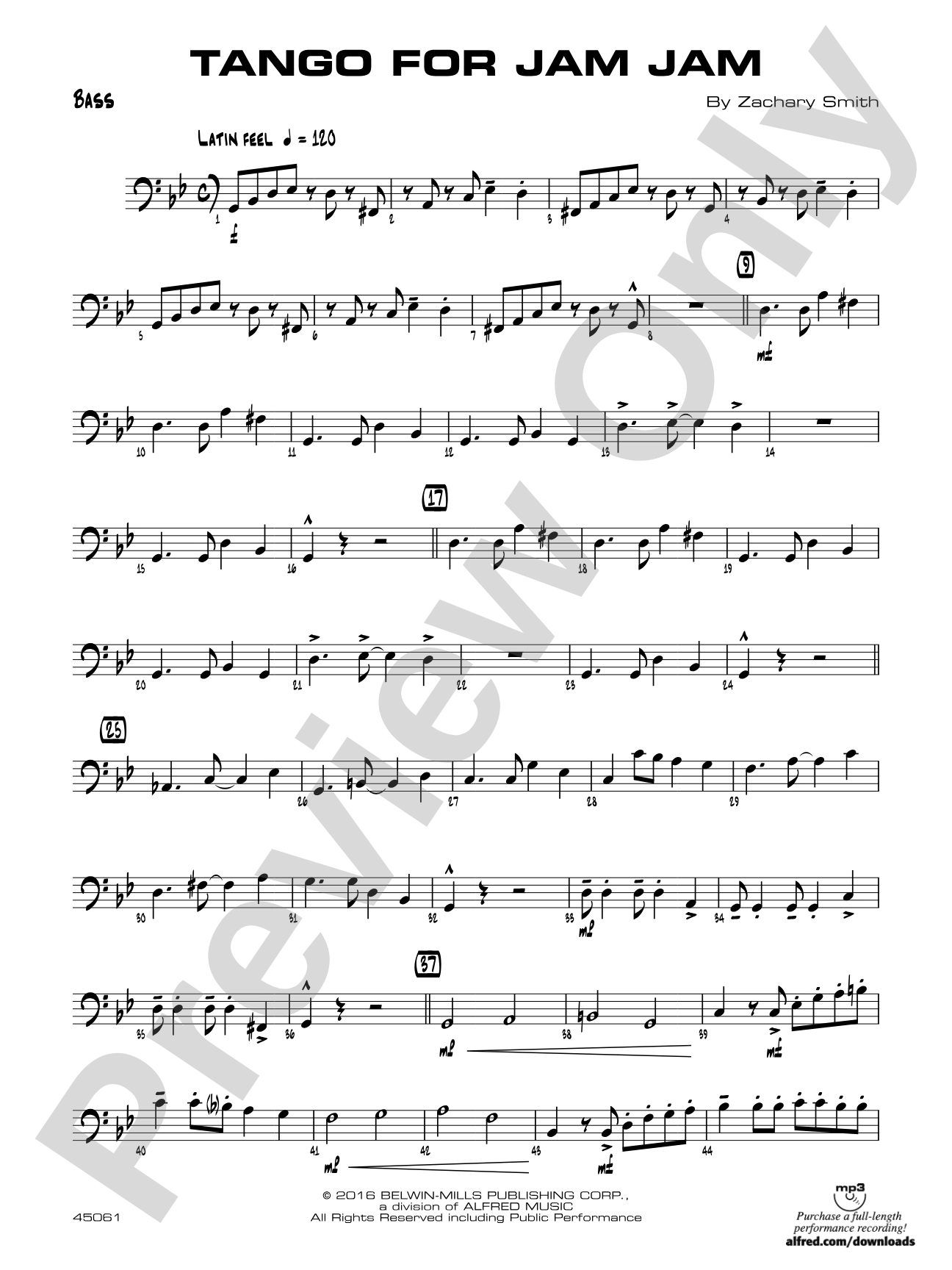 Tango for Jam Jam: String Bass