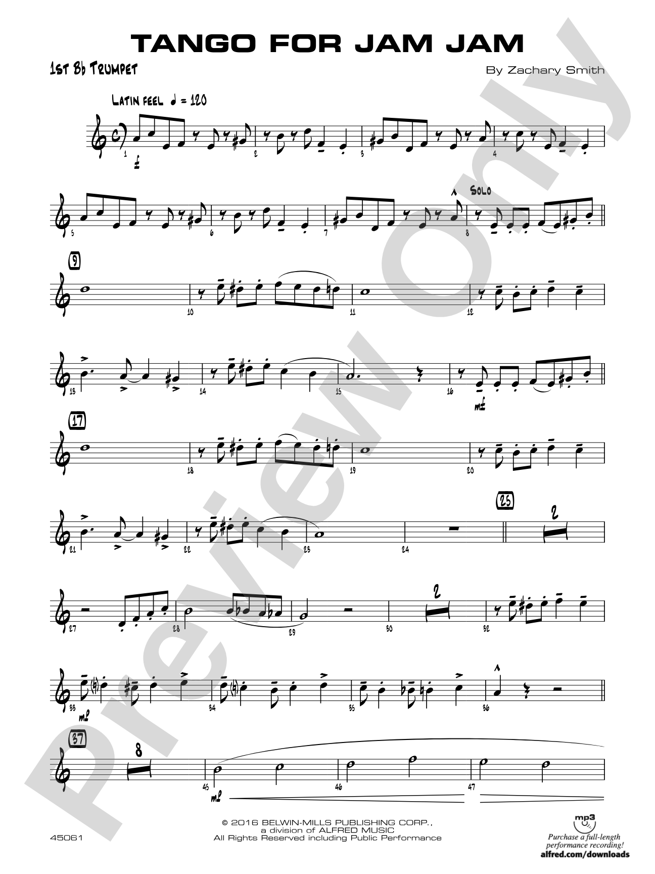 Tango for Jam Jam: 1st B-flat Trumpet