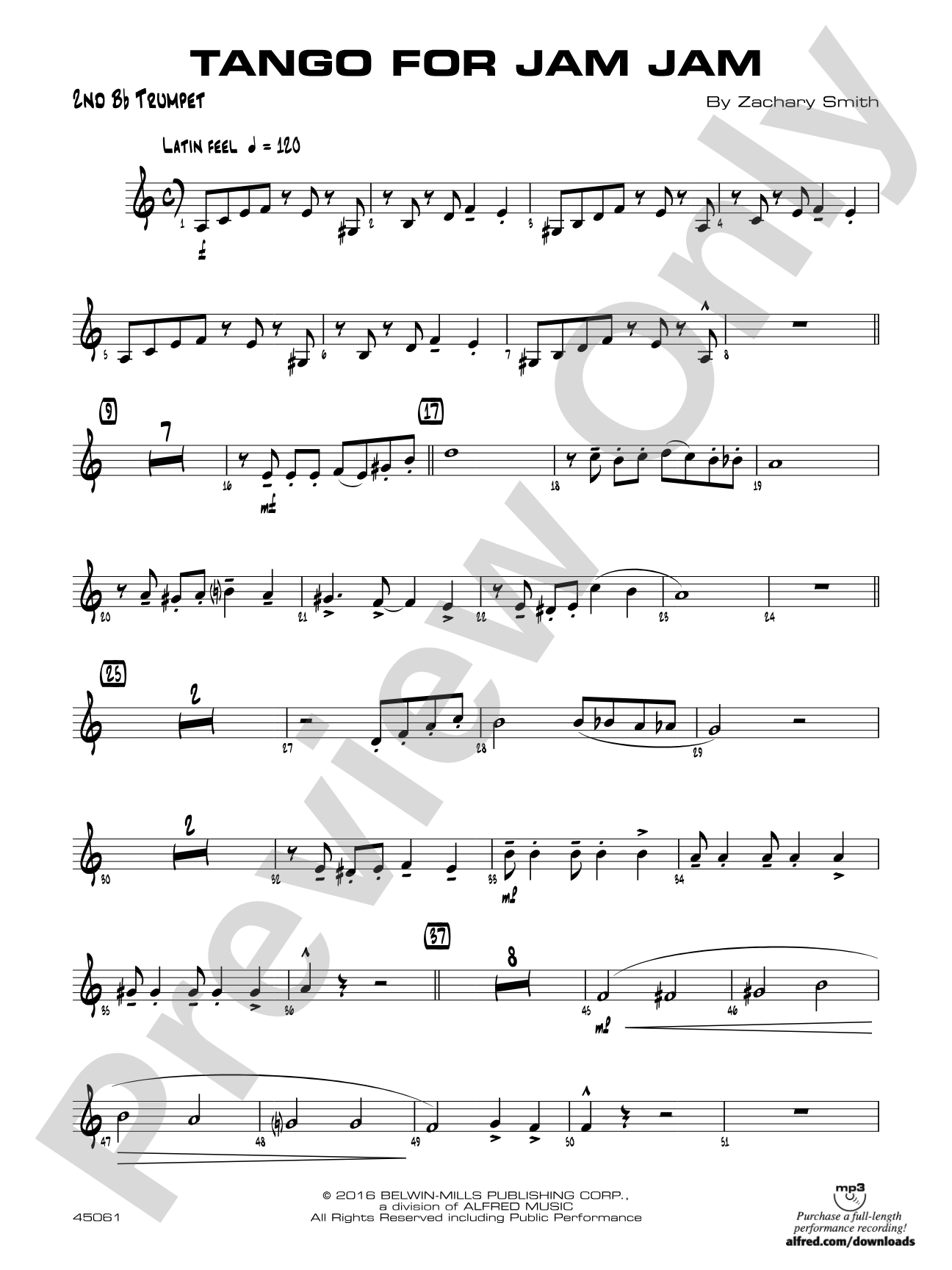 Tango for Jam Jam: 2nd B-flat Trumpet