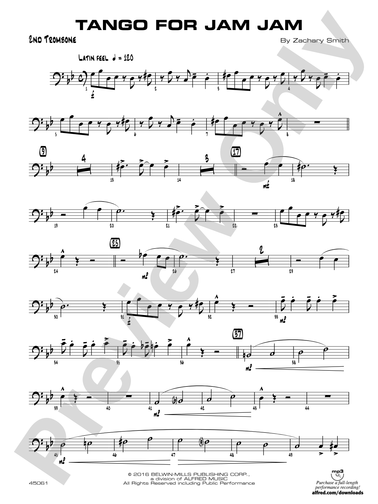 Tango for Jam Jam: 2nd Trombone