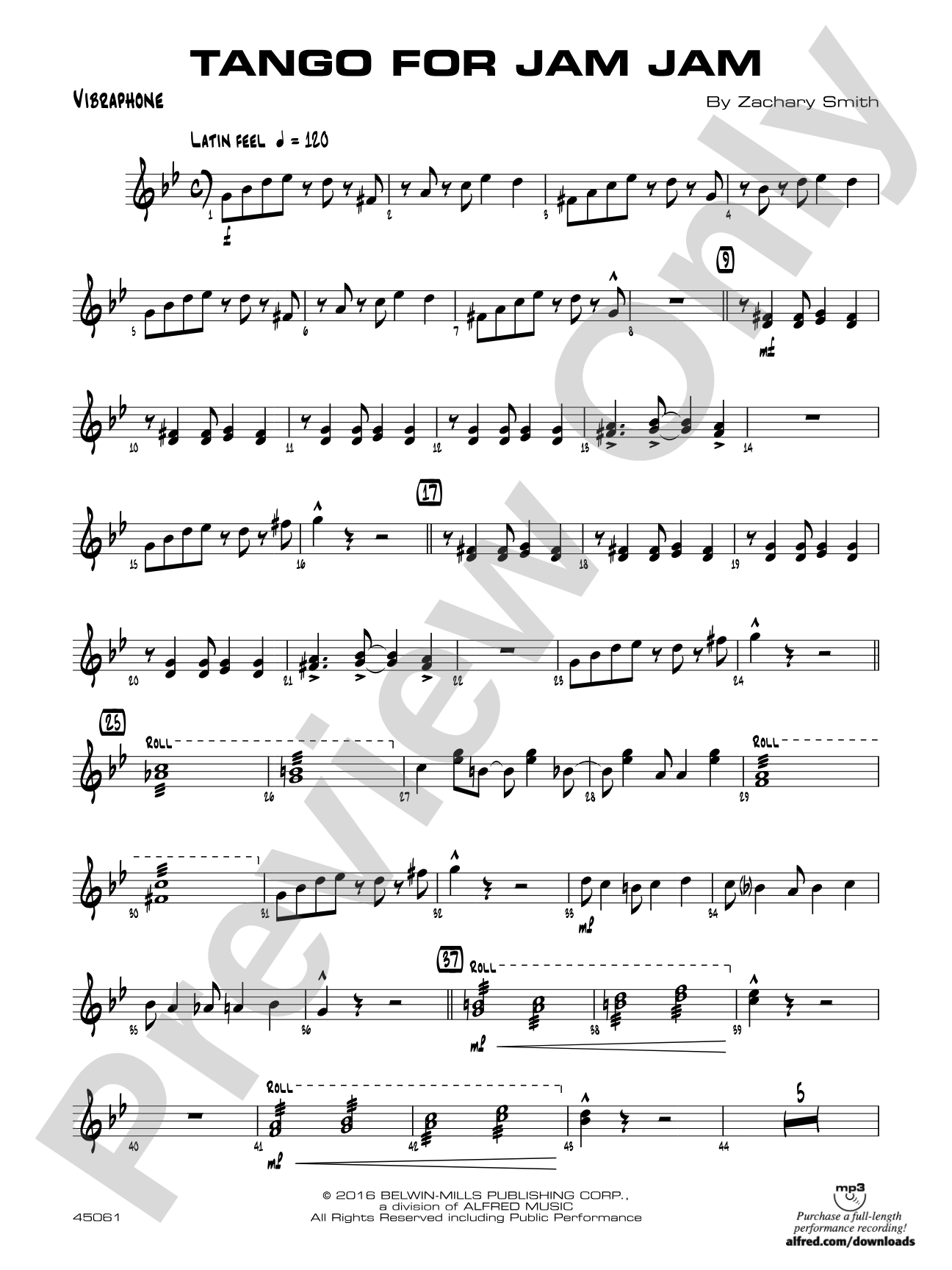Tango for Jam Jam: Vibraphone