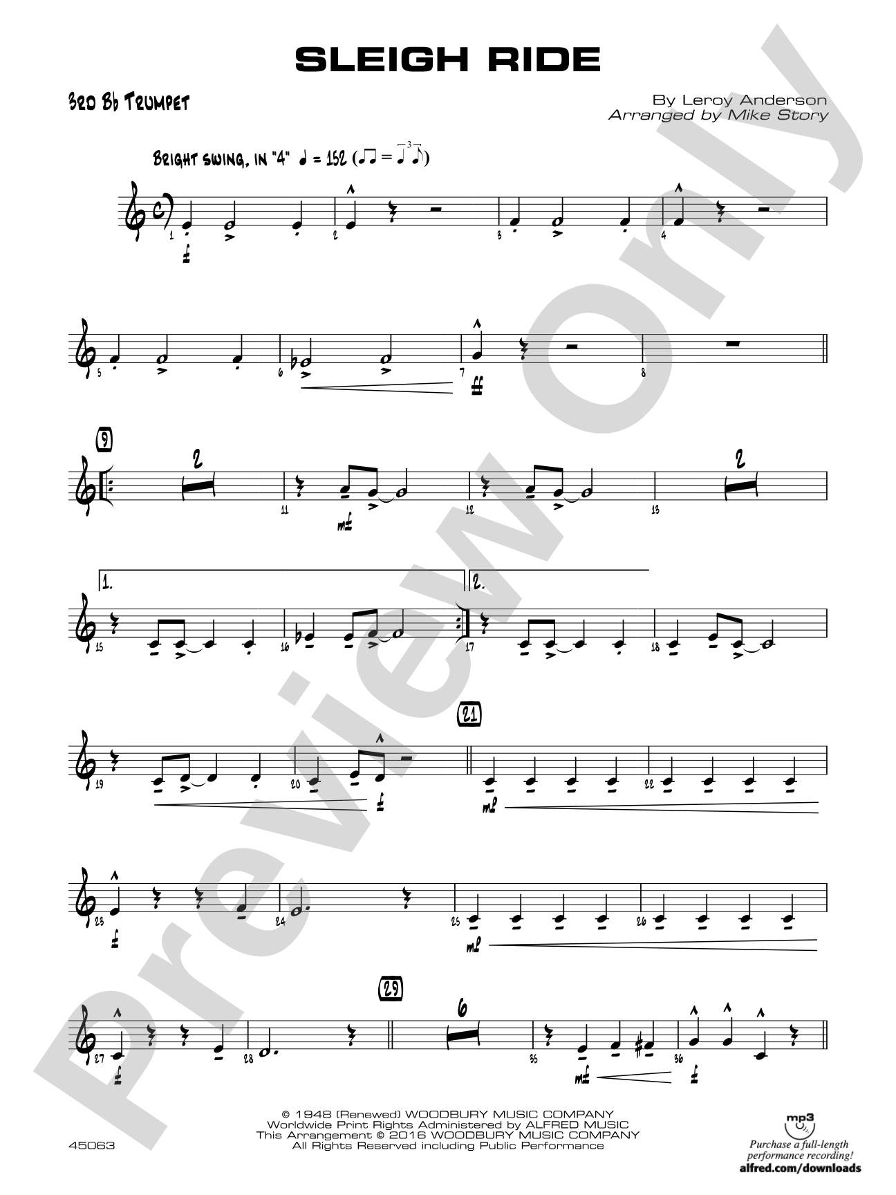 Sleigh Ride: 3rd B-flat Trumpet