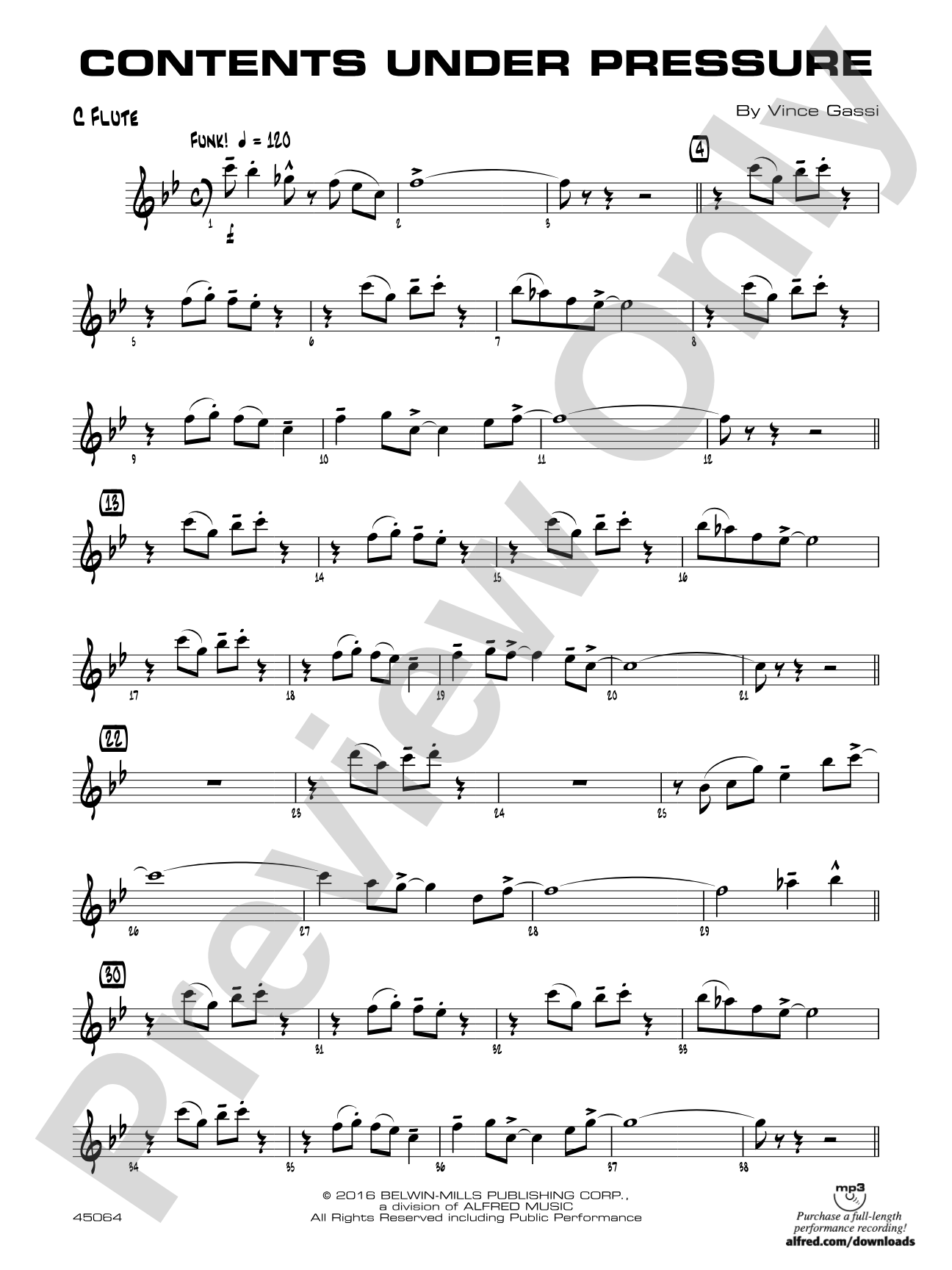Contents Under Pressure: Flute