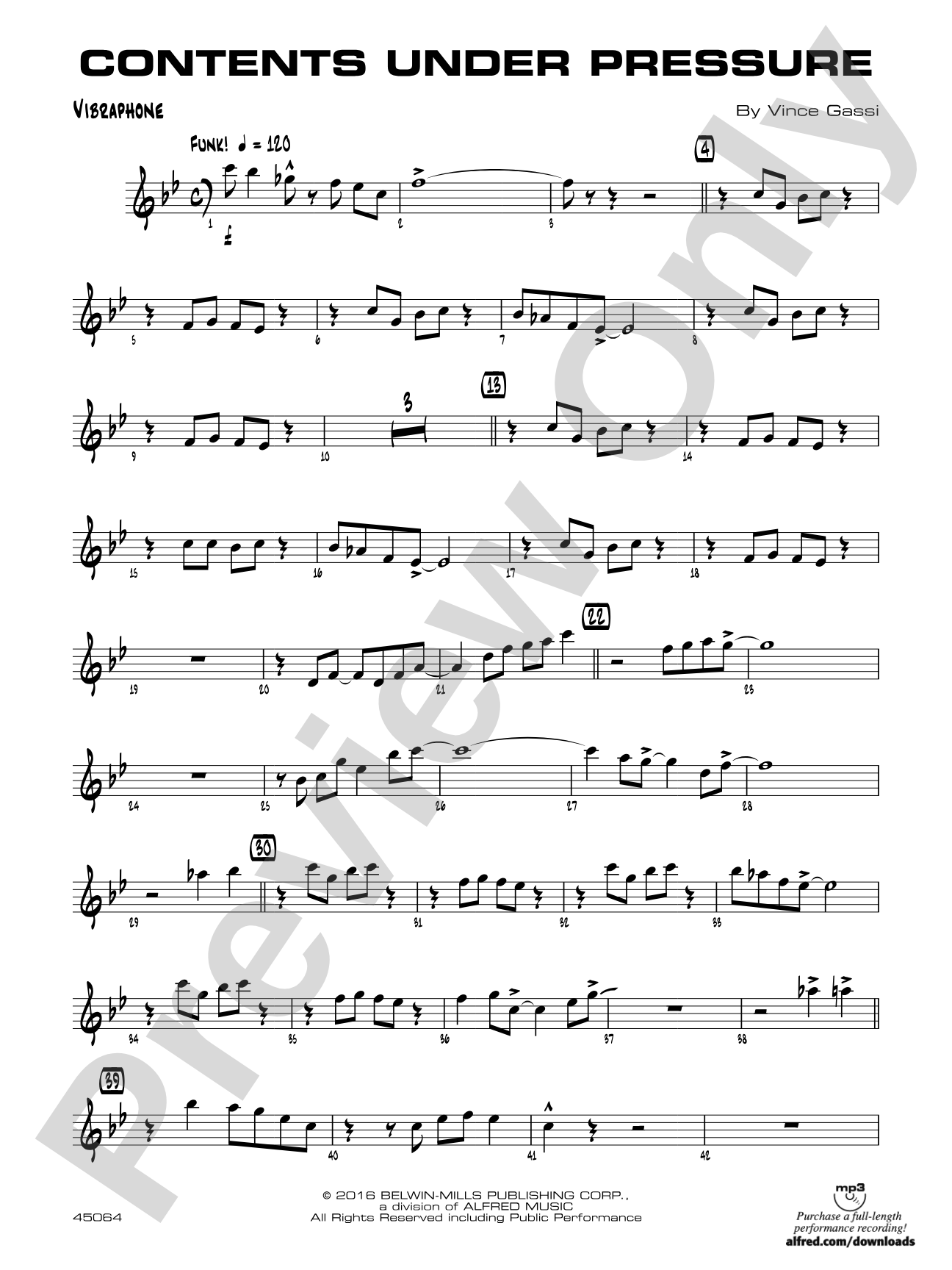 Contents Under Pressure: Vibraphone