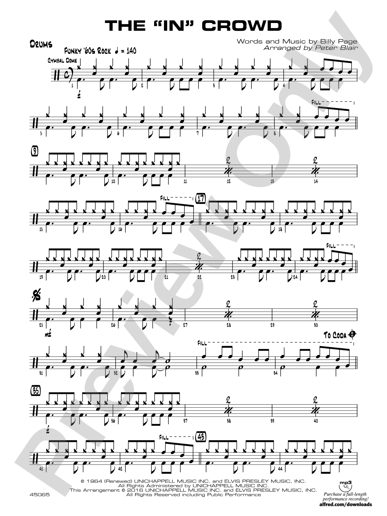 The "In" Crowd: Drums