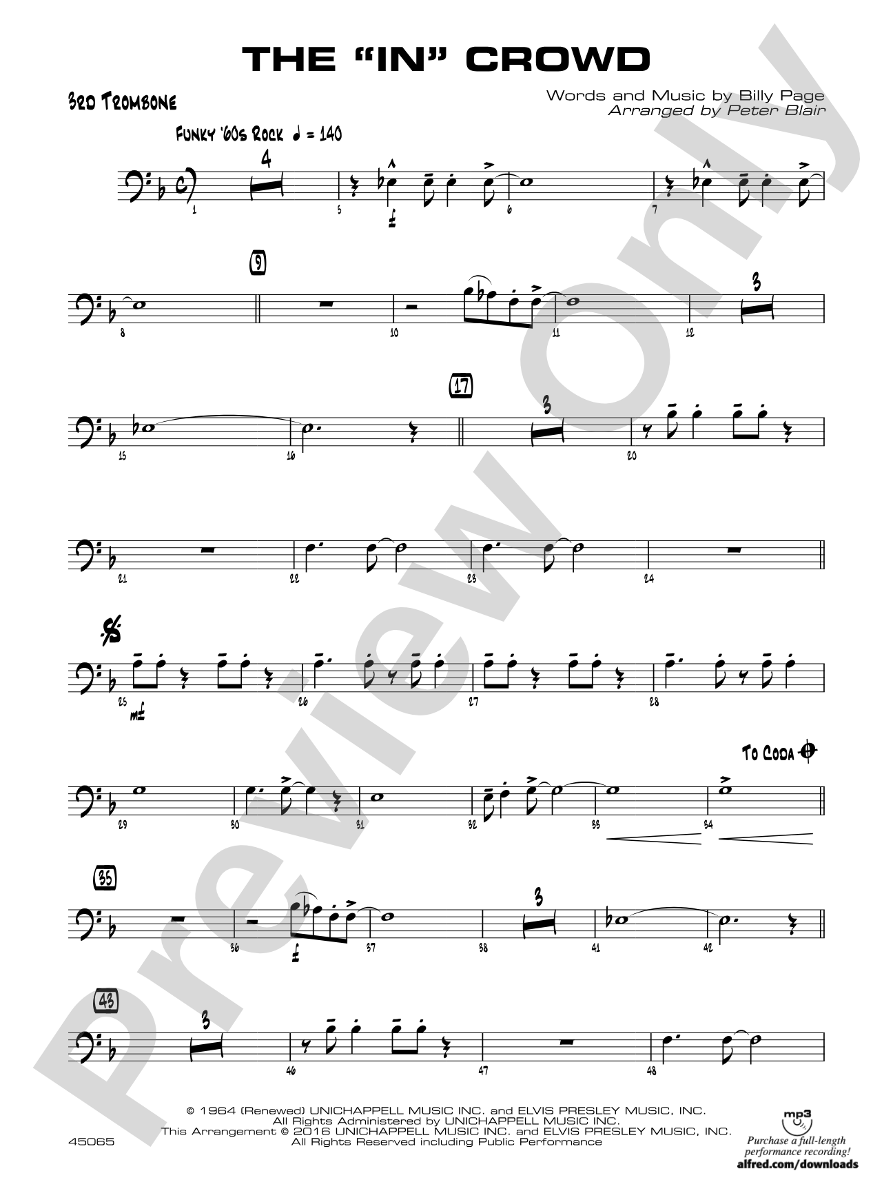 The "In" Crowd: 3rd Trombone