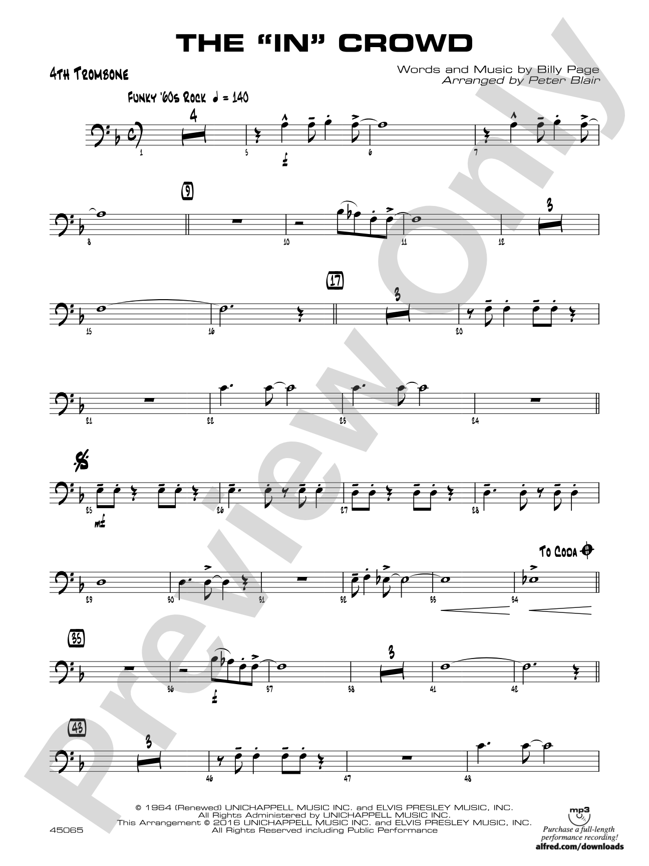 The "In" Crowd: 4th Trombone