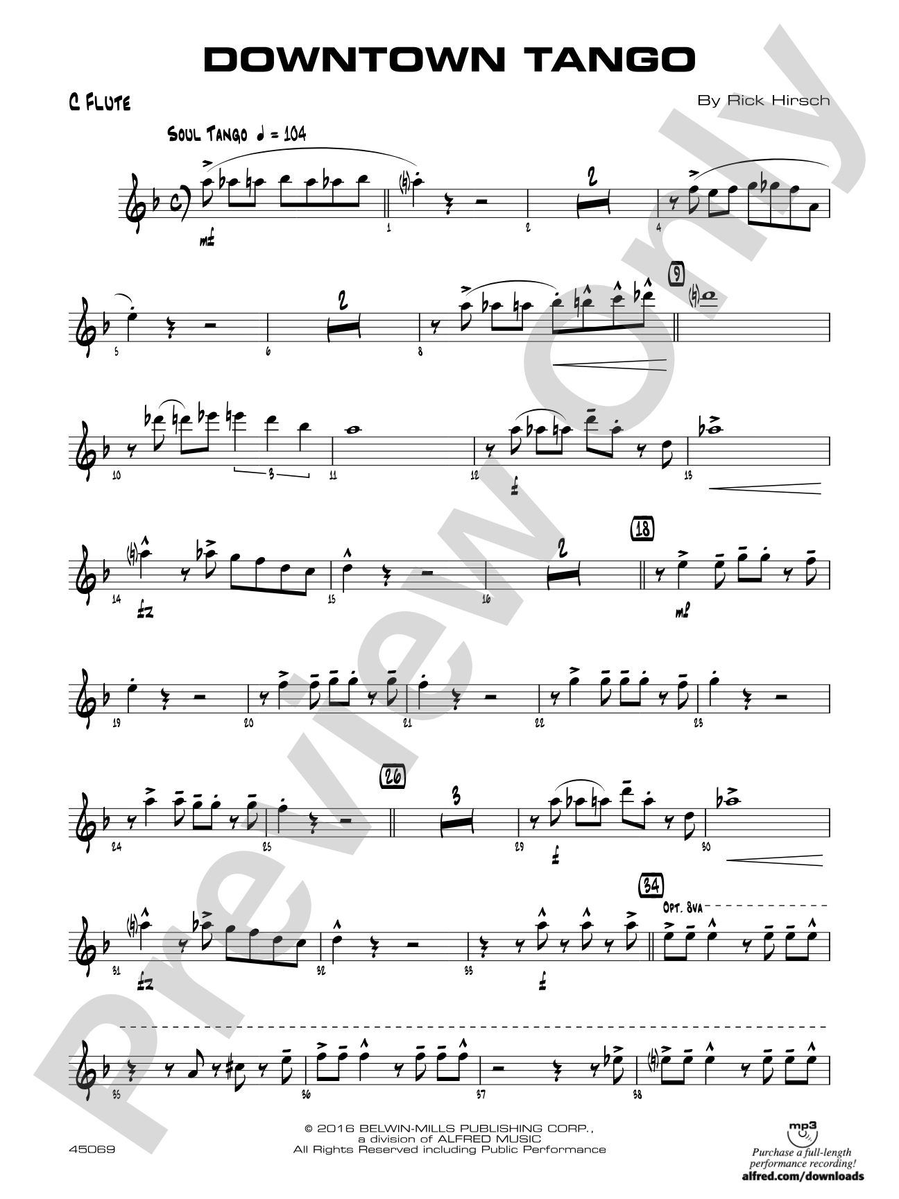 Downtown Tango: Flute