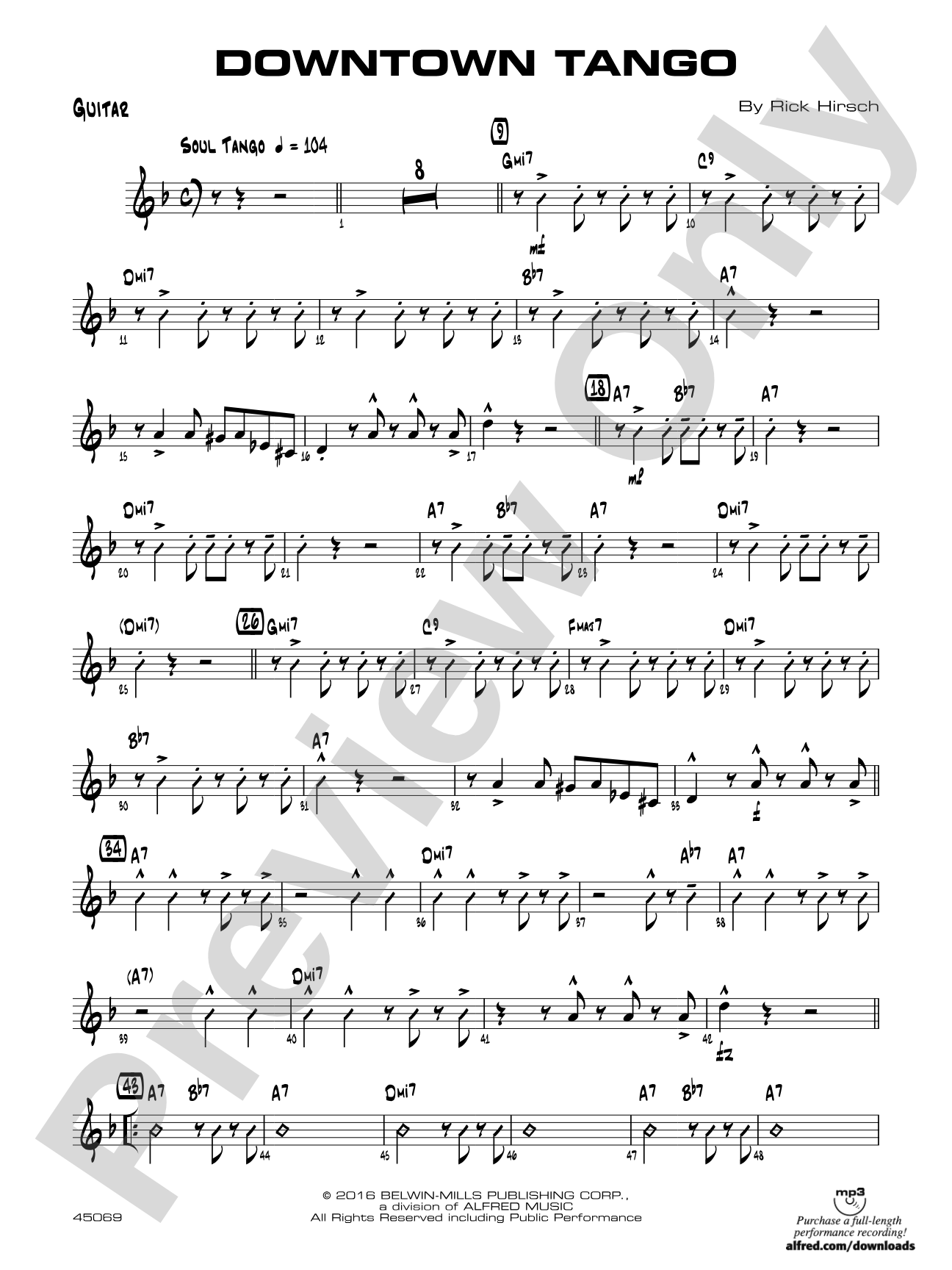 Downtown Tango: Guitar