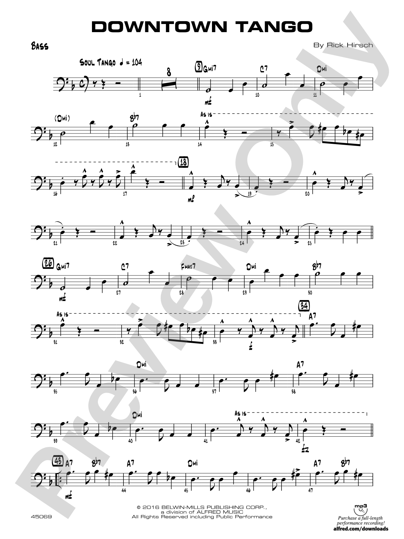 Downtown Tango: String Bass