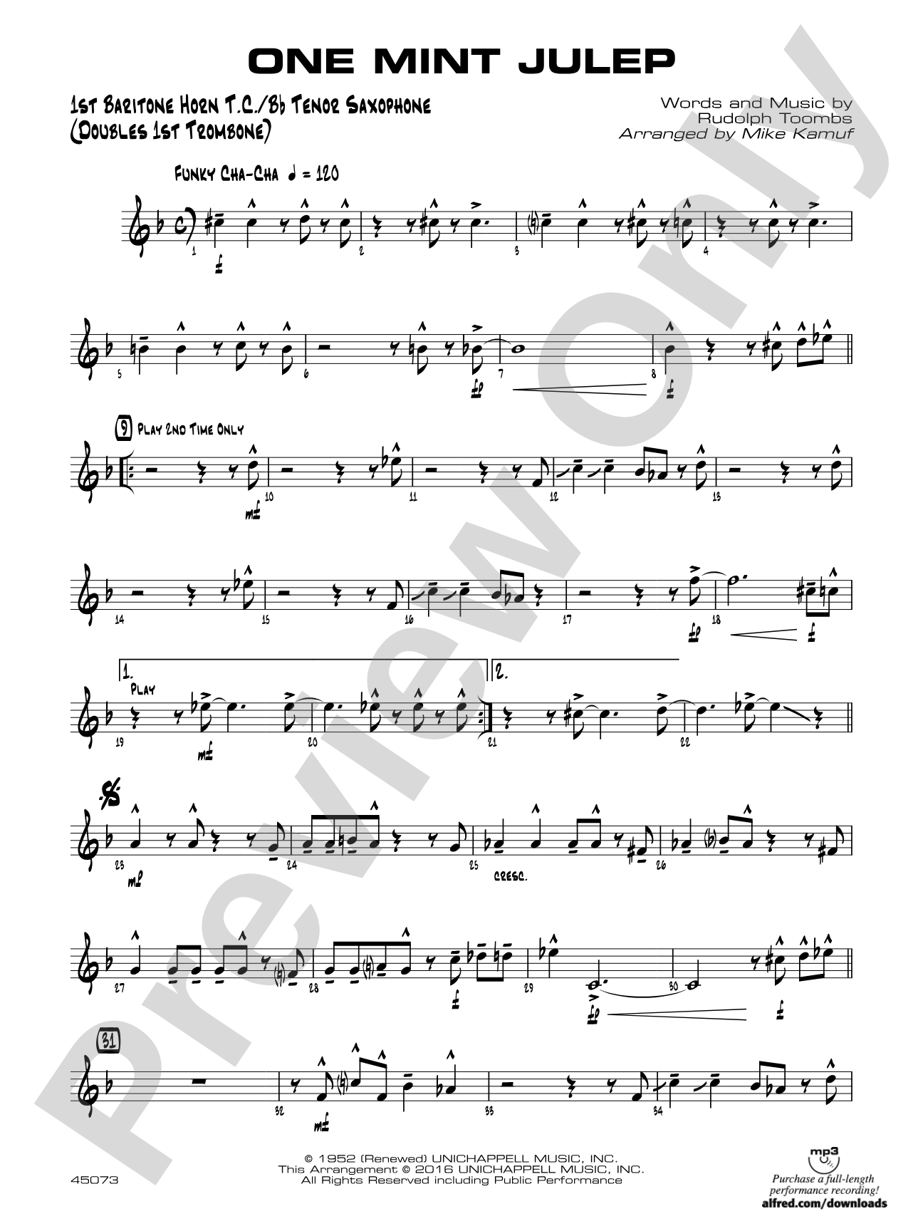 One Mint Julep: Baritone T.C.