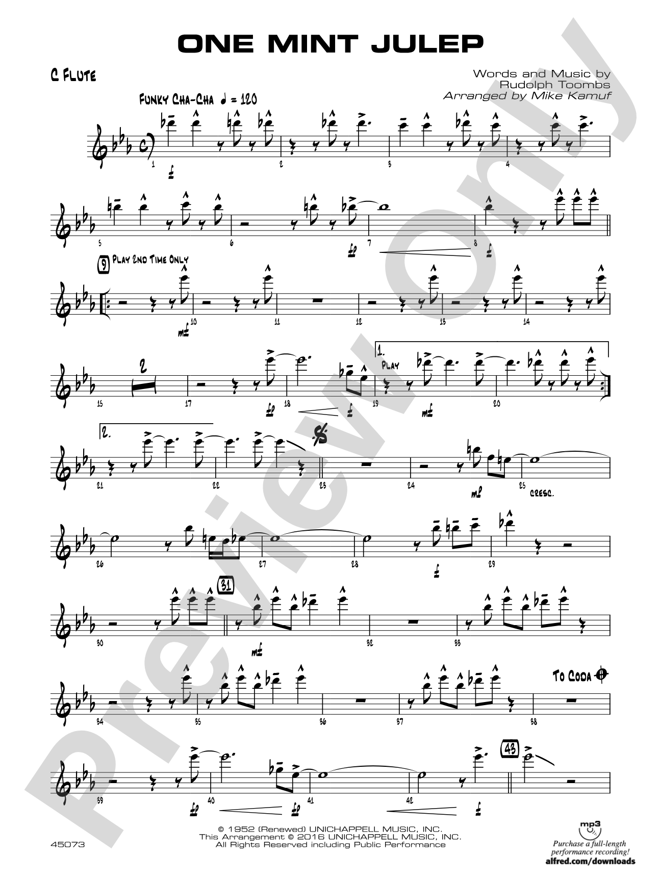 One Mint Julep: Flute