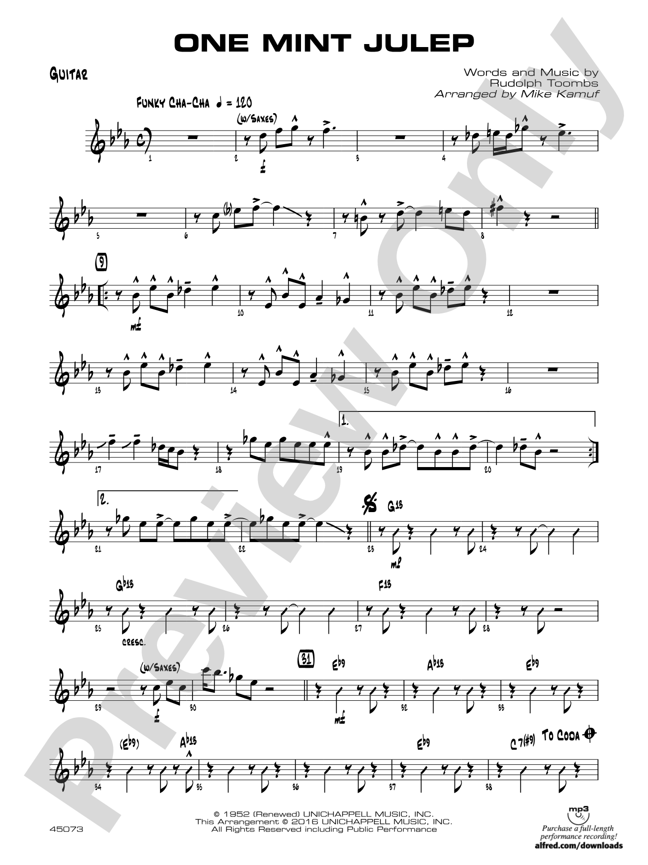 One Mint Julep: Guitar