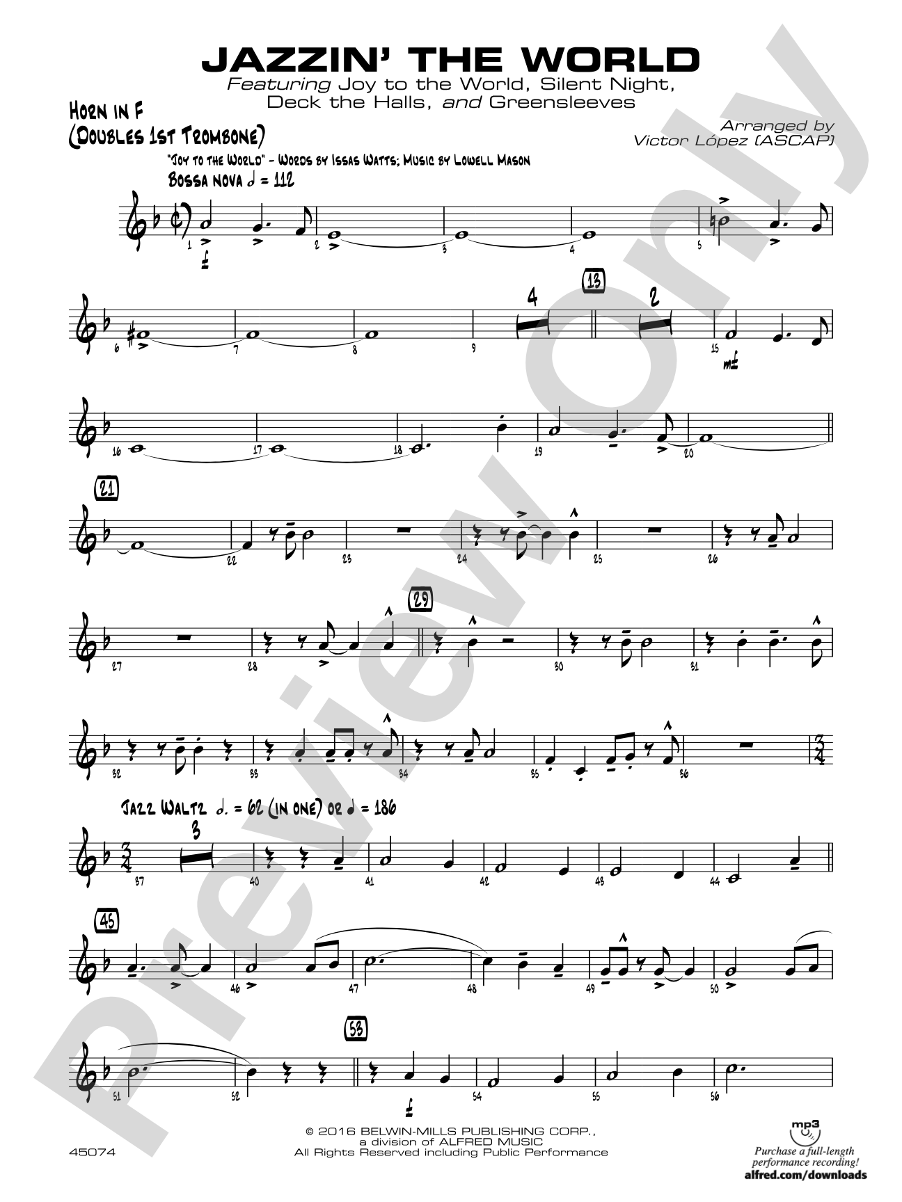 Jazzin' the World: 1st F Horn