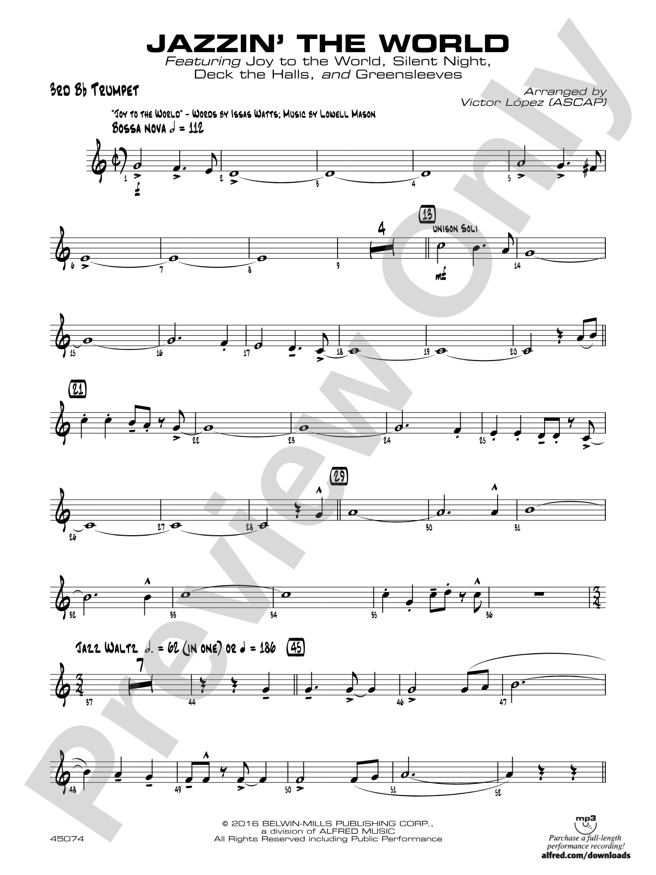 Jazzin' the World: 3rd B-flat Trumpet