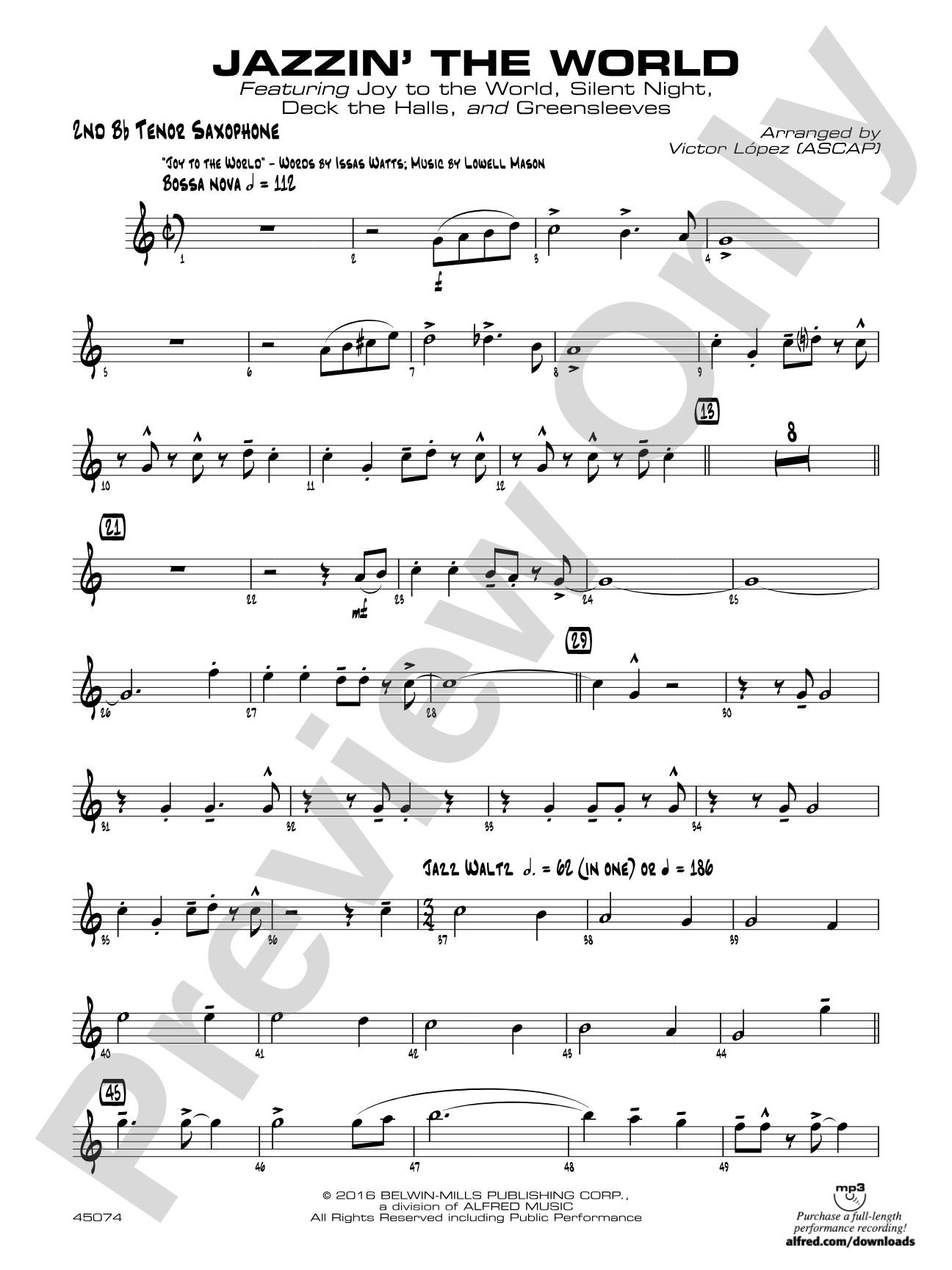 Jazzin' the World: 2nd B-flat Tenor Saxophone