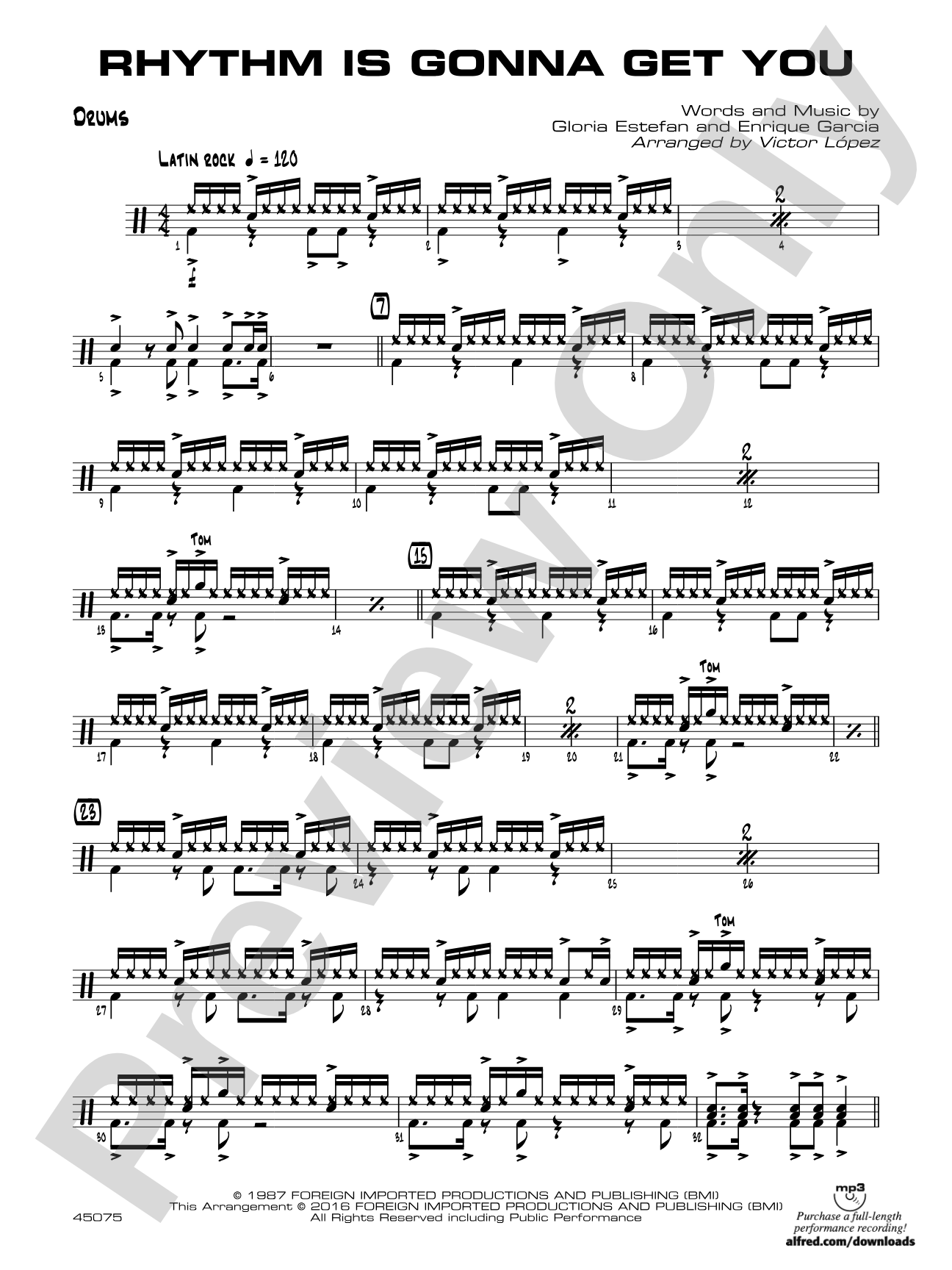 Rhythm Is Gonna Get You: Drums