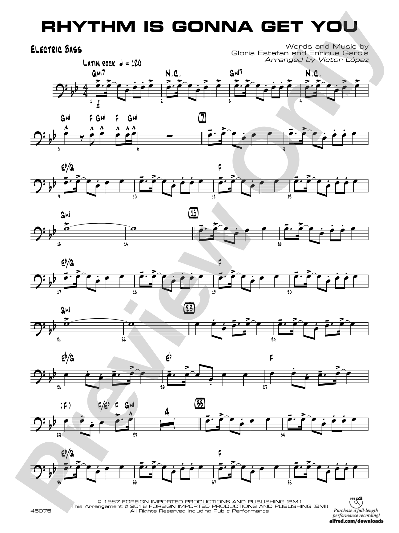 Rhythm Is Gonna Get You: Electric Bass