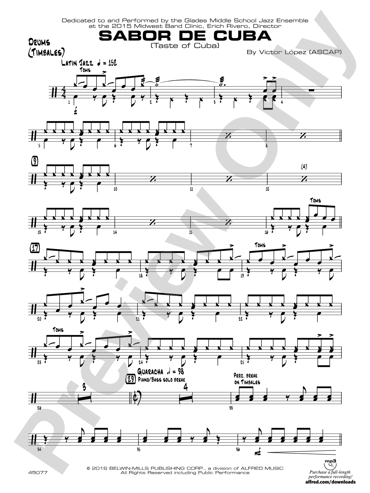 Sabor de Cuba: Drums