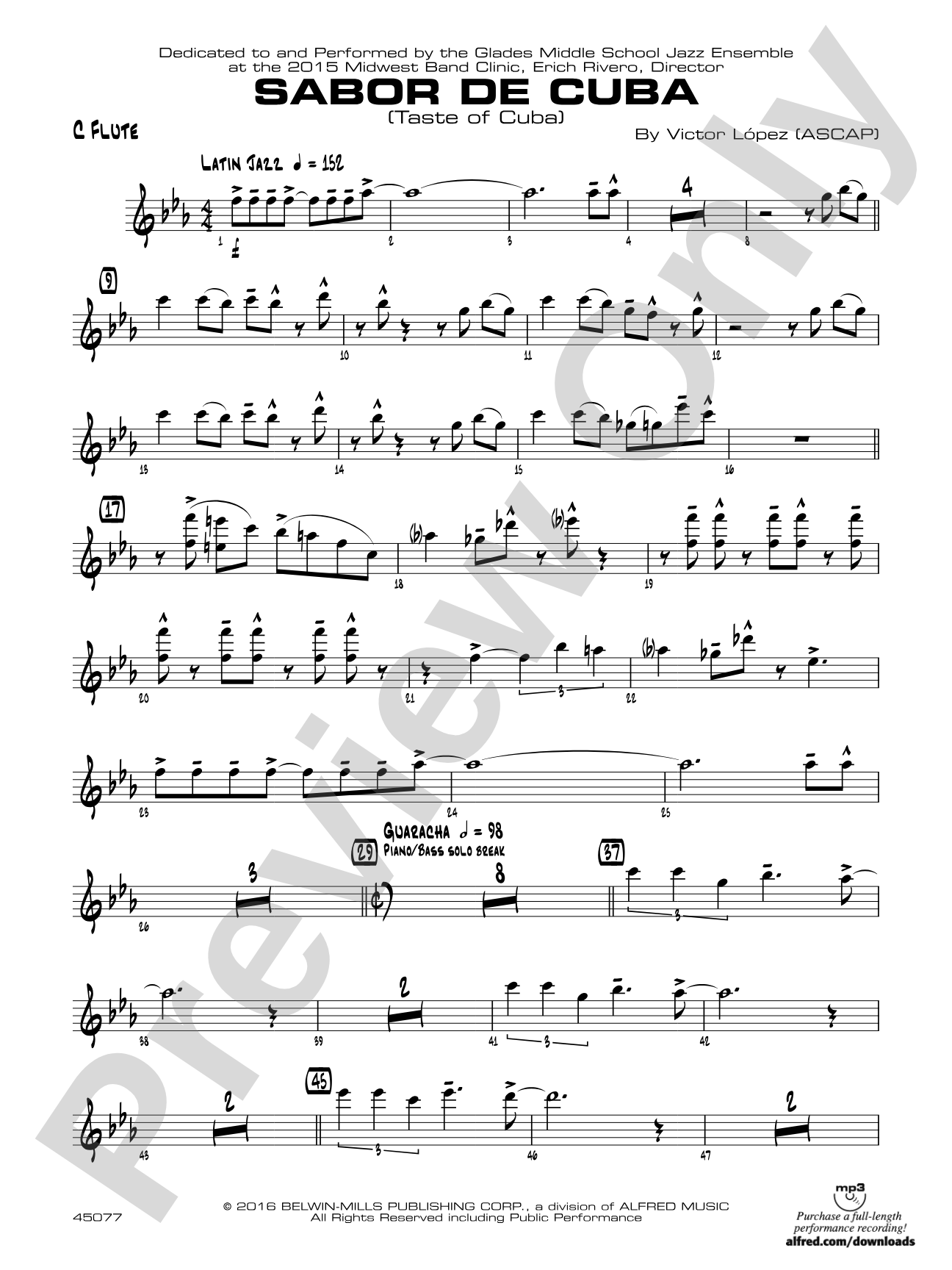 Sabor de Cuba: Flute