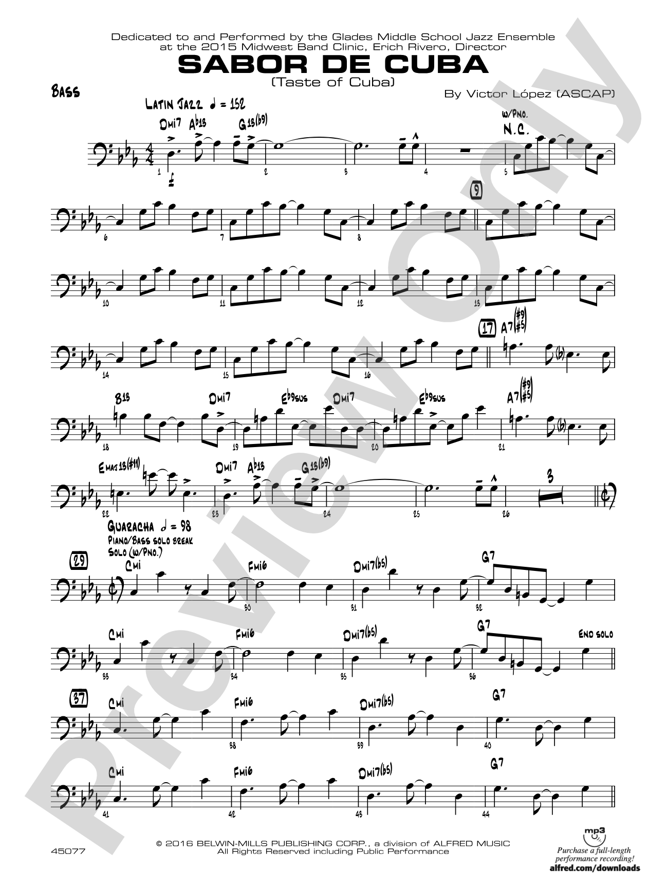 Sabor de Cuba: String Bass