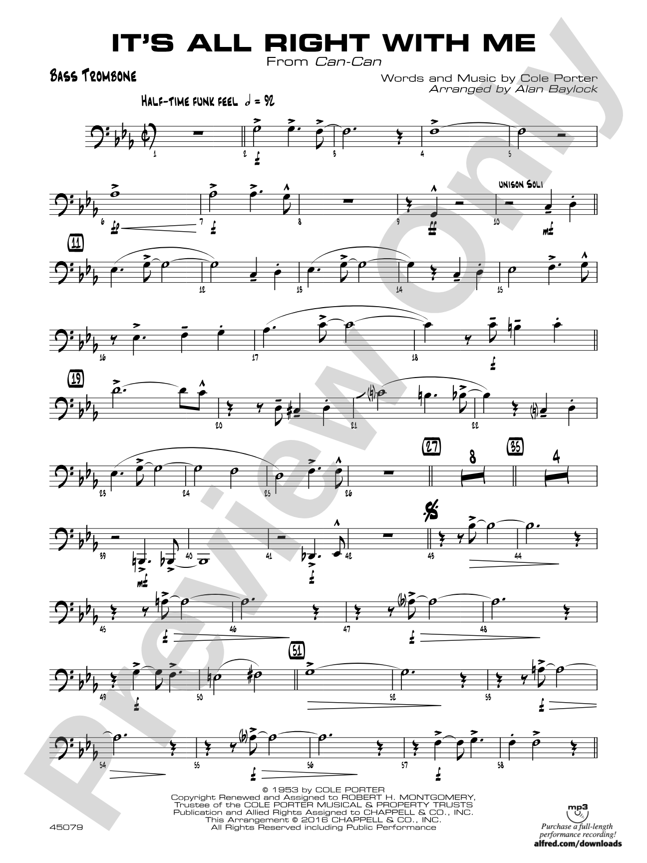 It's All Right with Me: Bass Trombone