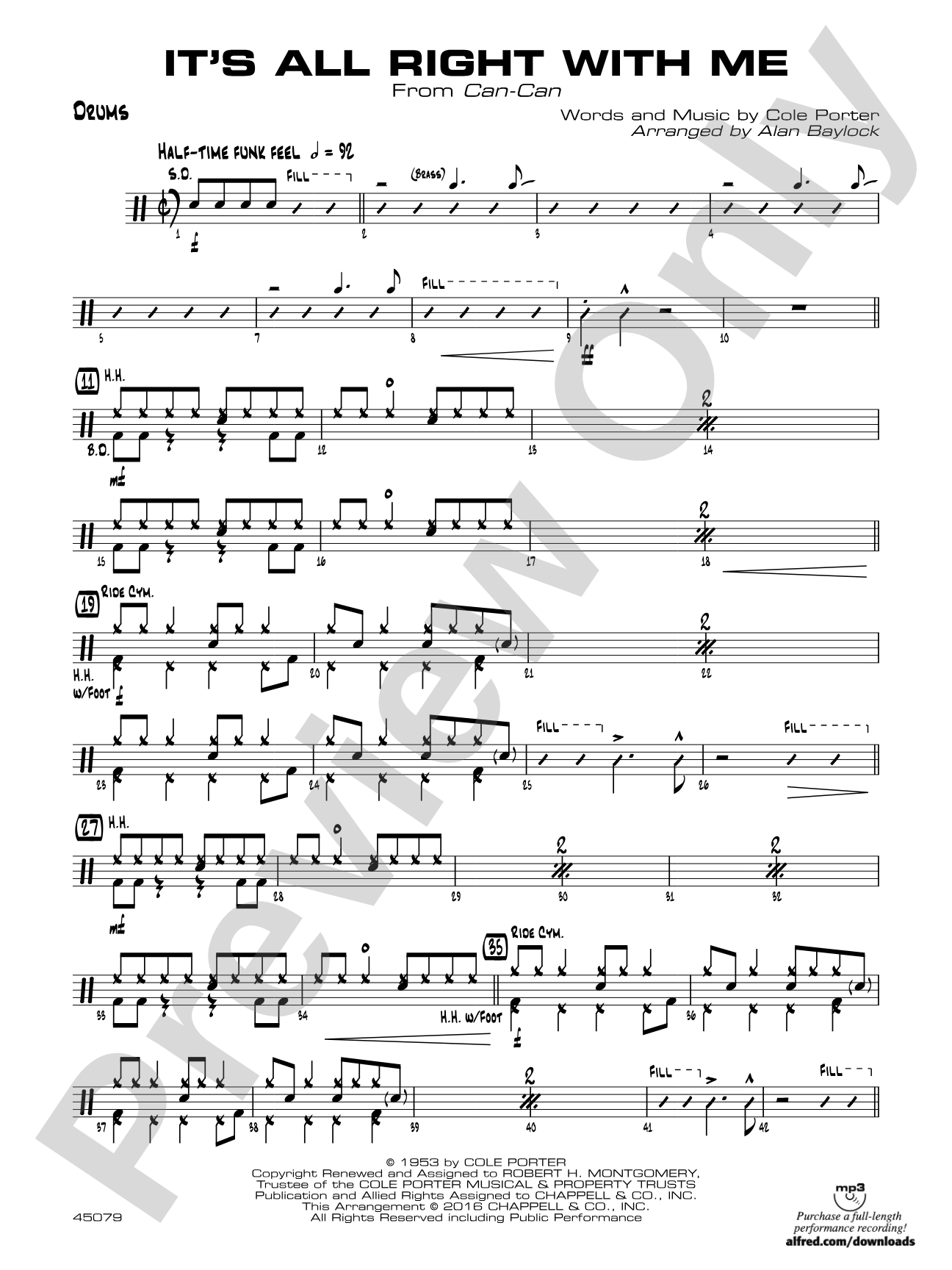 It's All Right with Me: Drums