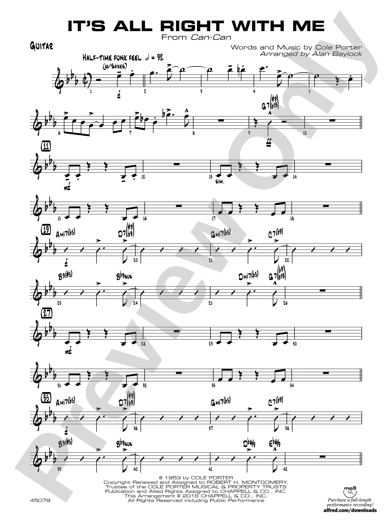 It's All Right with Me: Guitar