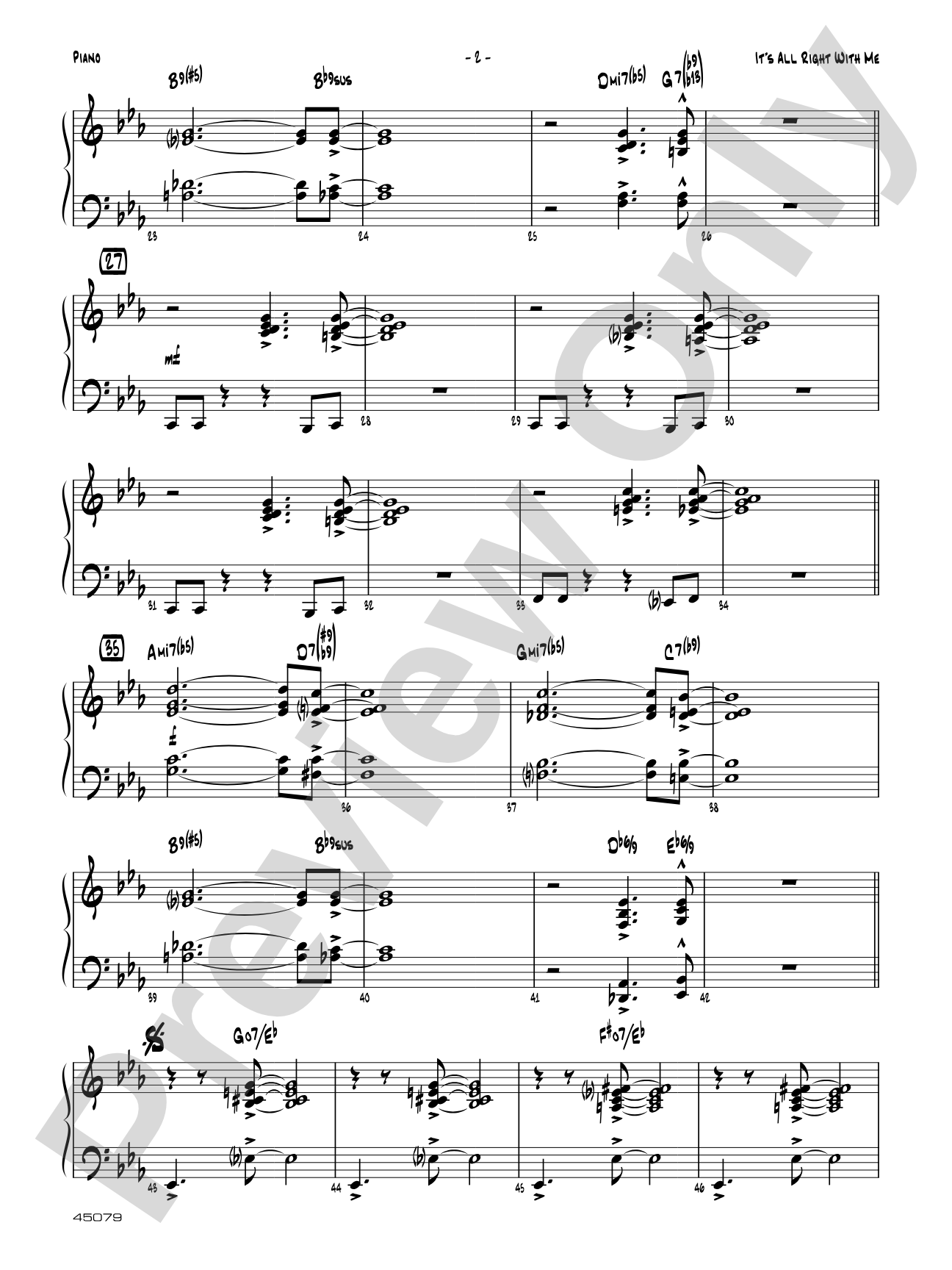 It's All Right with Me: Piano Accompaniment