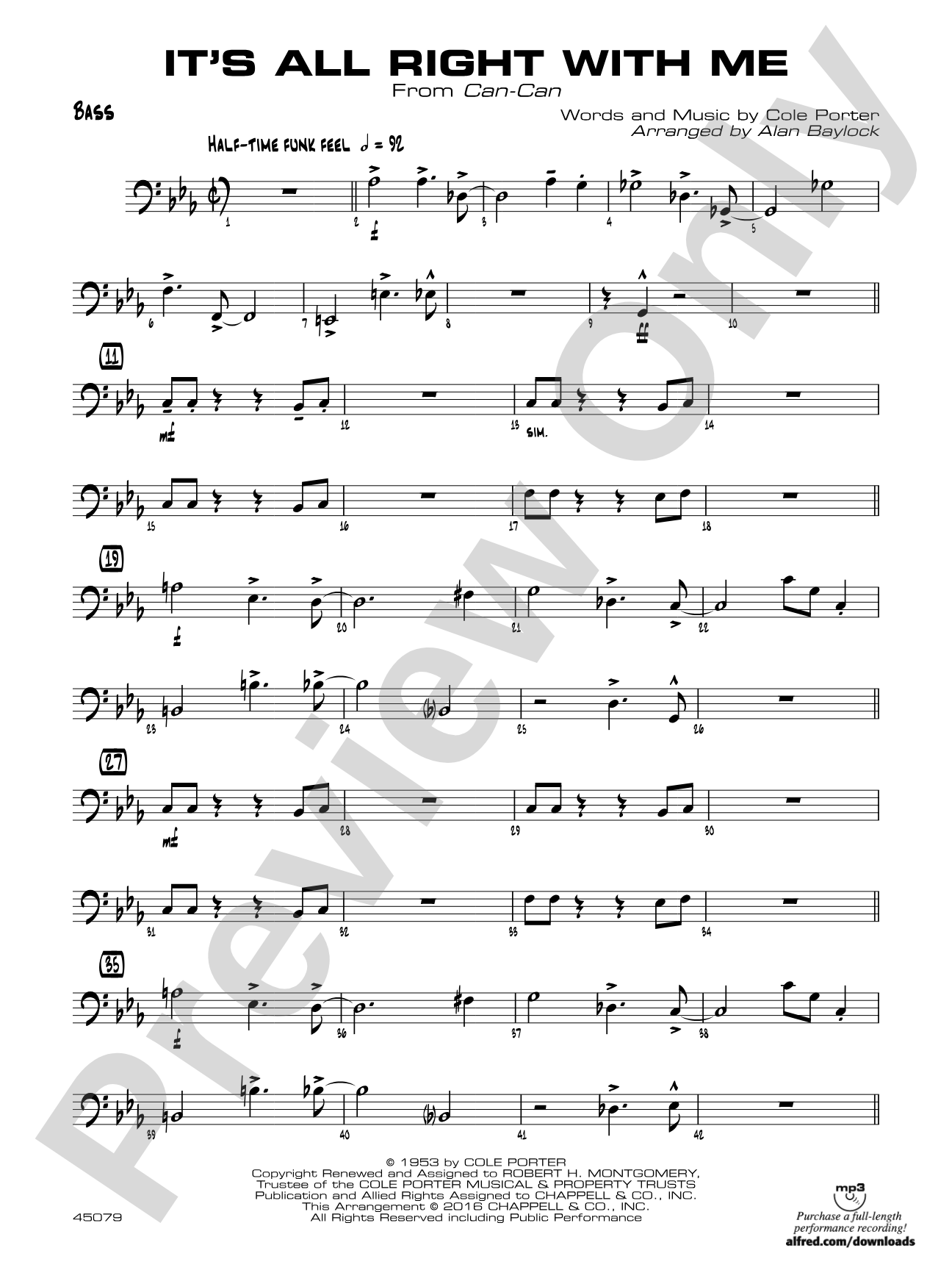 It's All Right with Me: String Bass