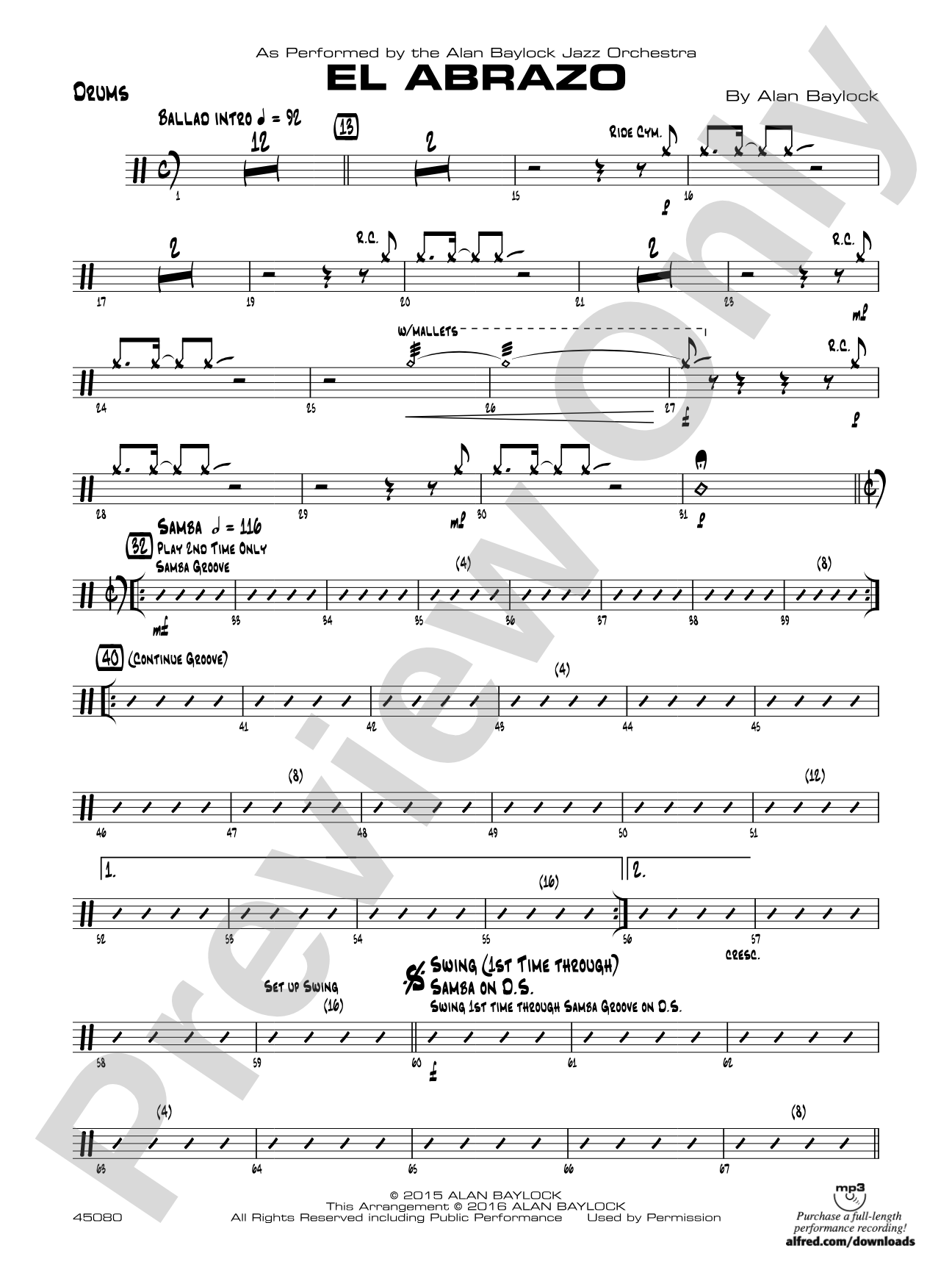 El Abrazo: Drums