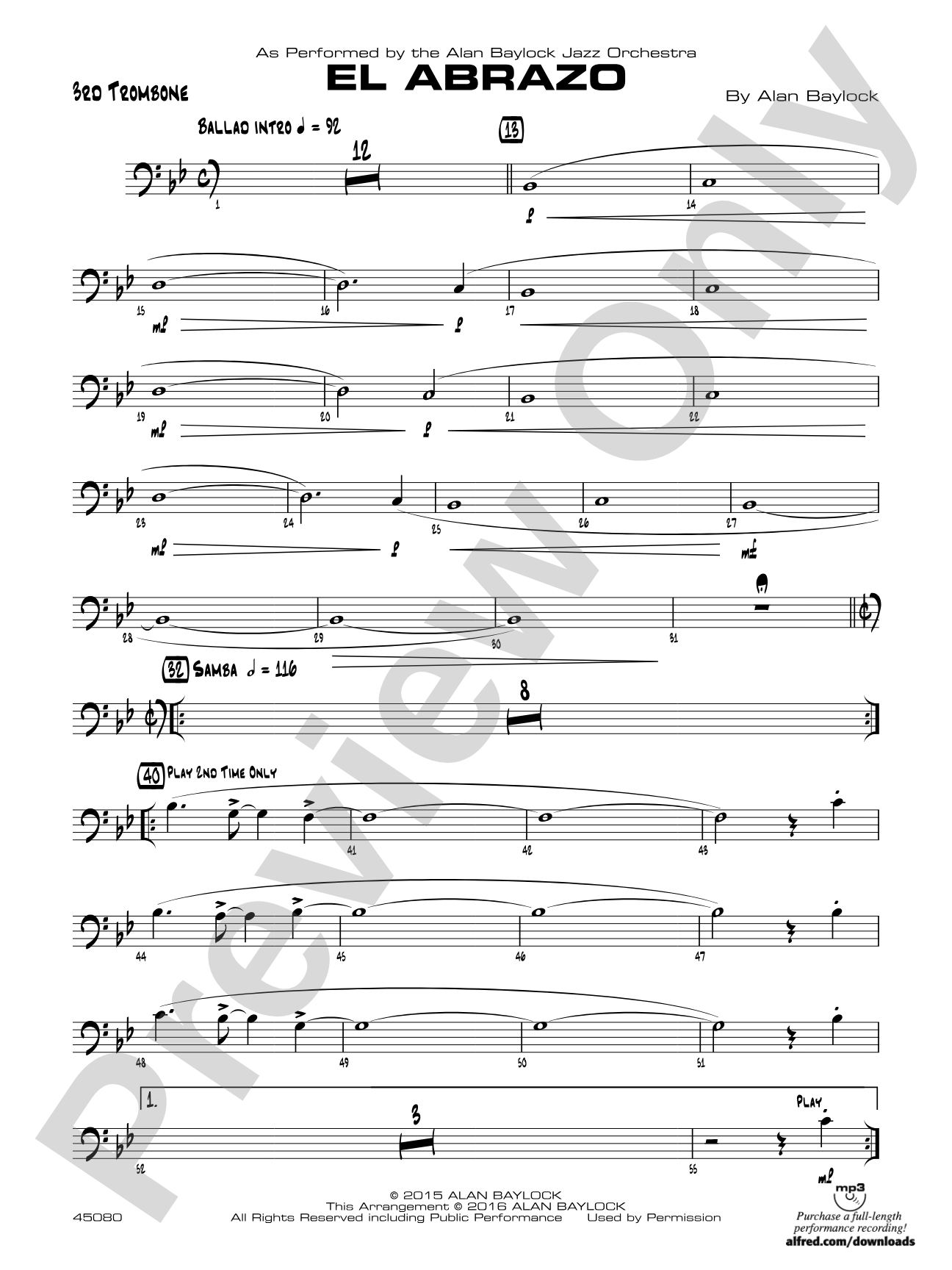 El Abrazo: 3rd Trombone