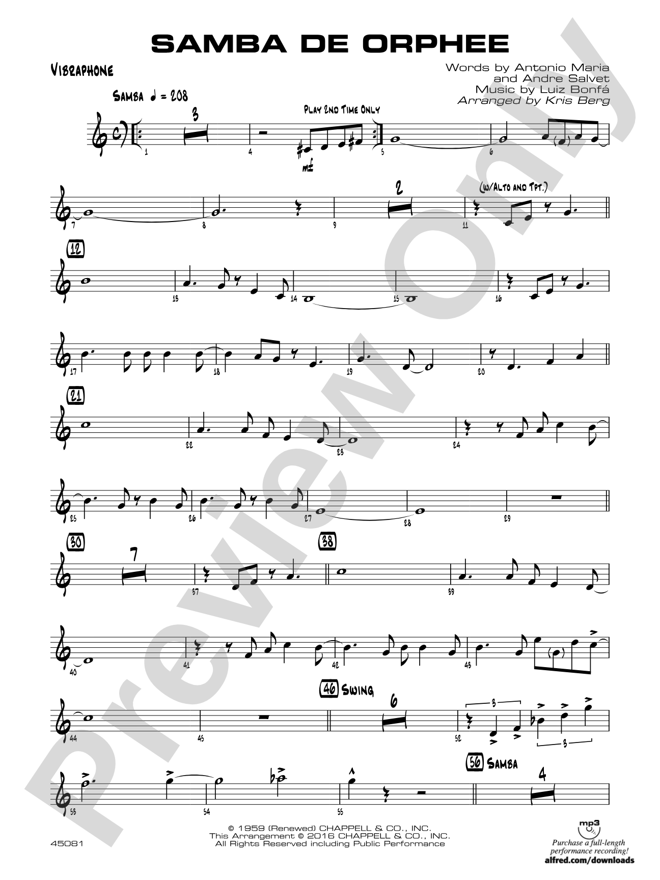 Samba de Orphee: Vibraphone