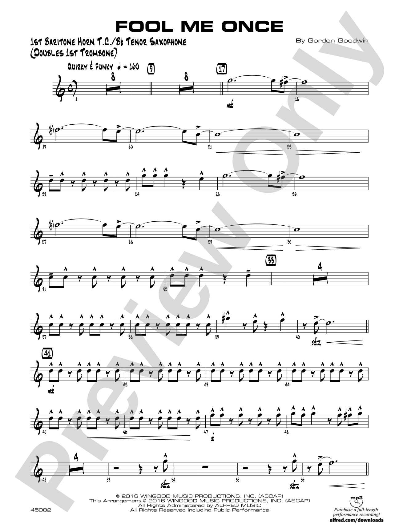 Fool Me Once: Baritone T.C.