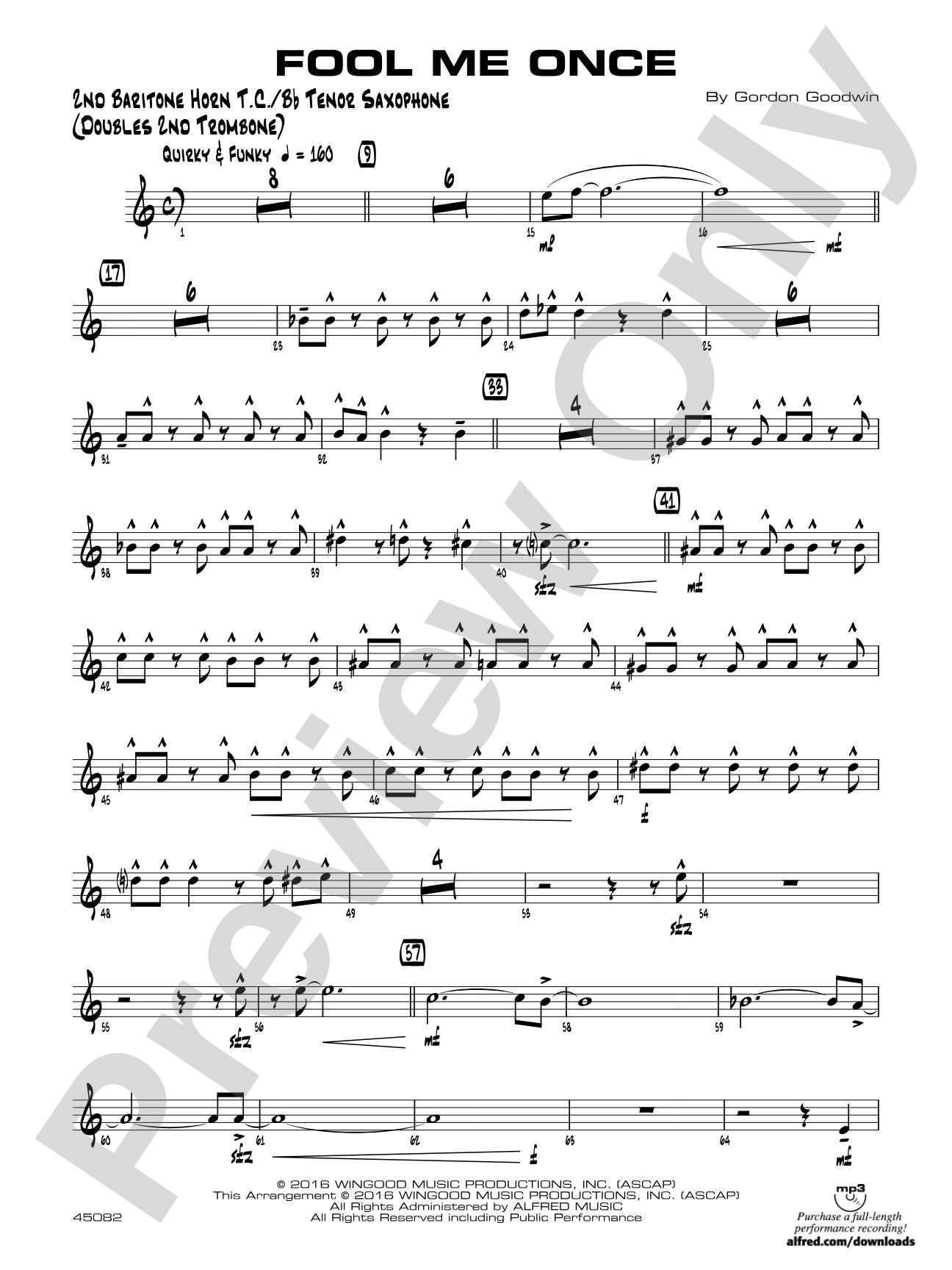 Fool Me Once: 2nd Baritone T.C.