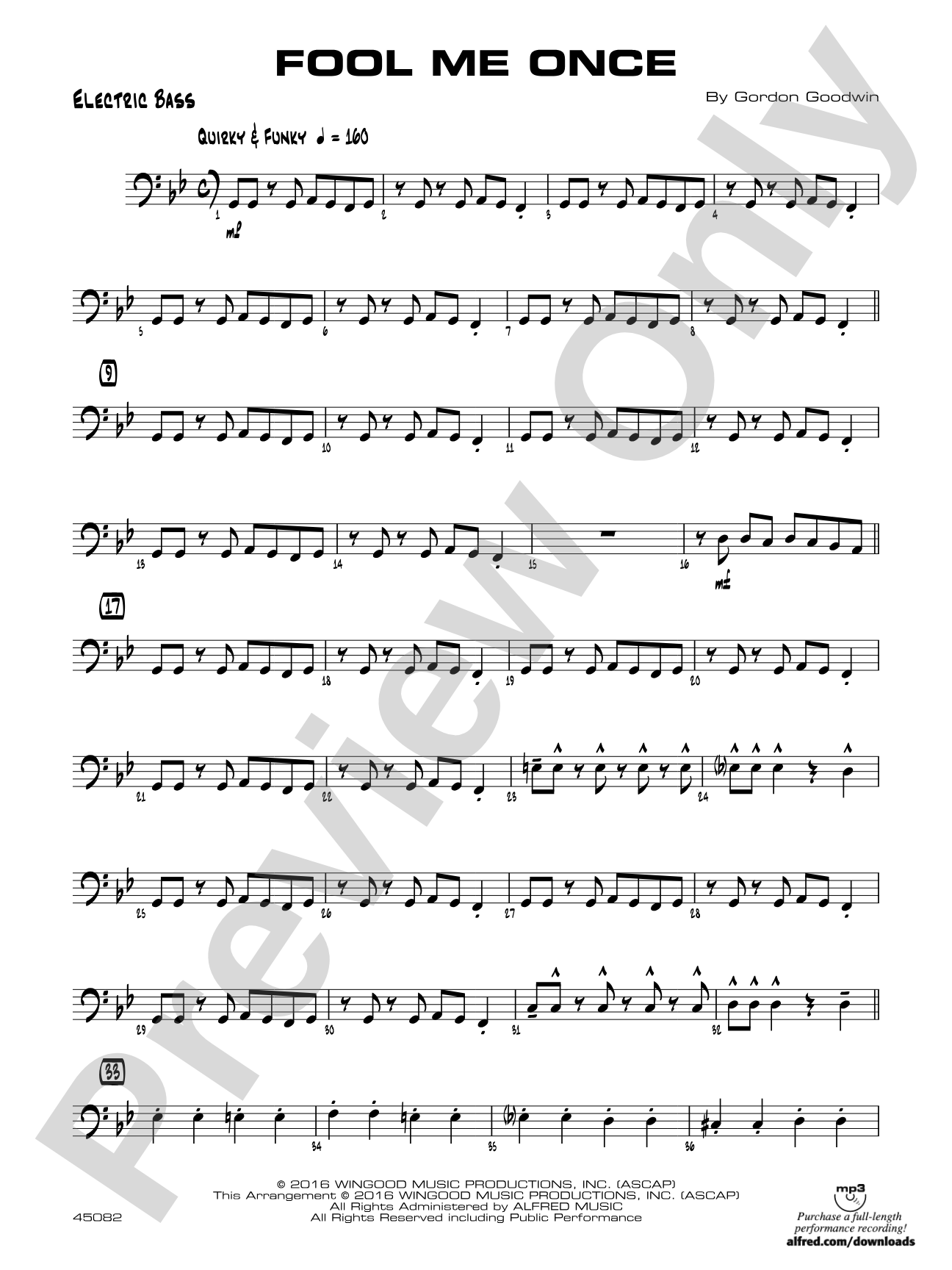 Fool Me Once: Electric Bass