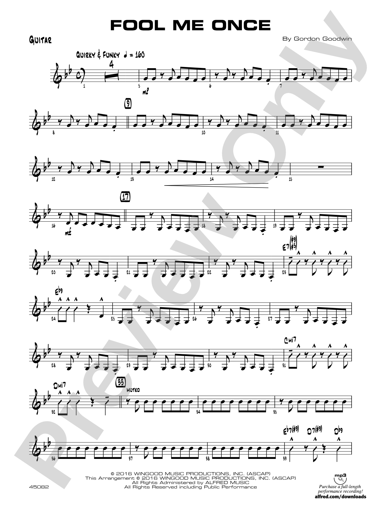 Fool Me Once: Guitar