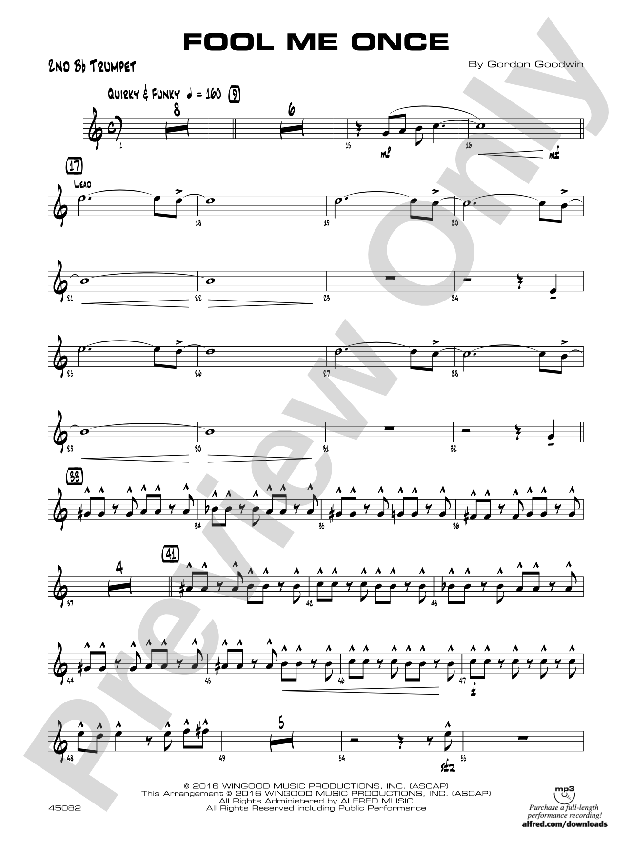 Fool Me Once: 2nd B-flat Trumpet