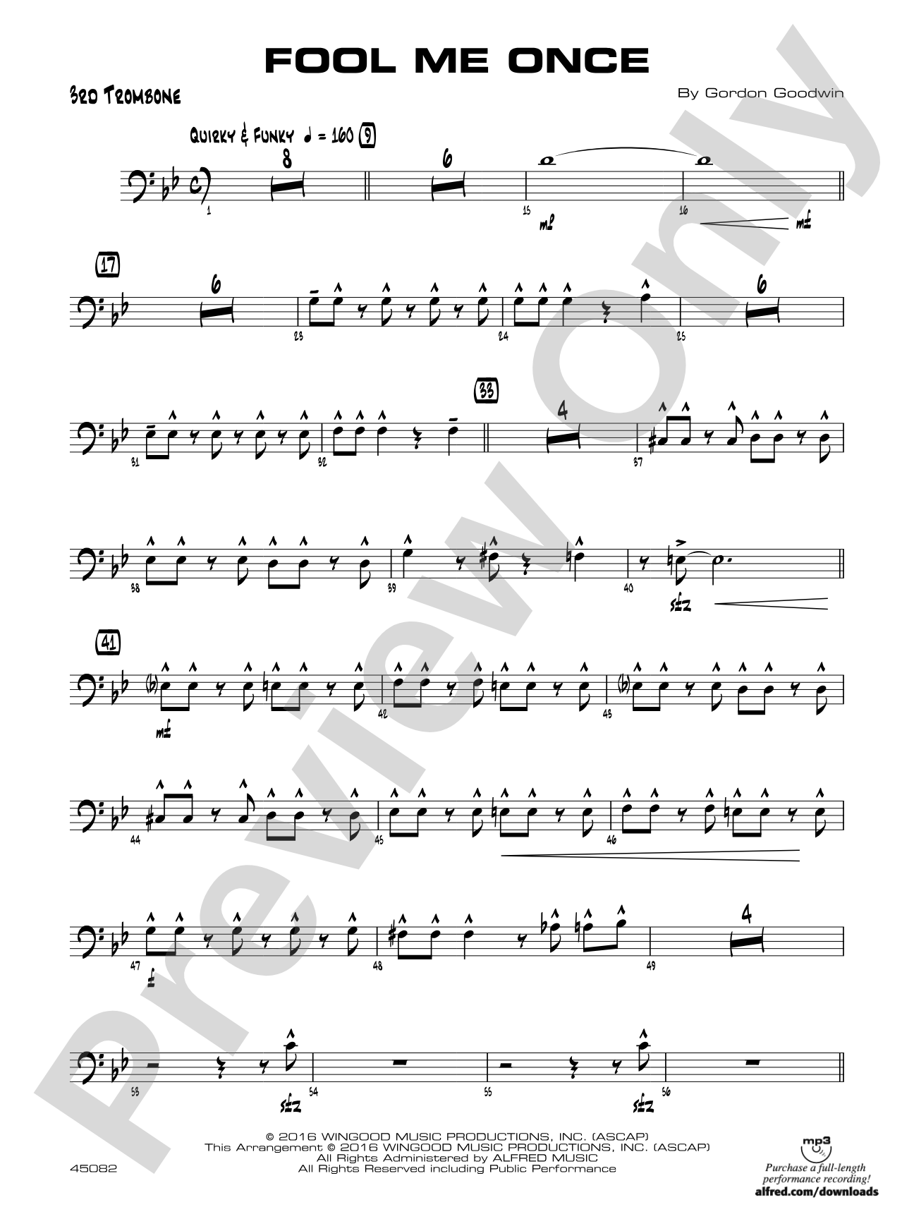 Fool Me Once: 3rd Trombone