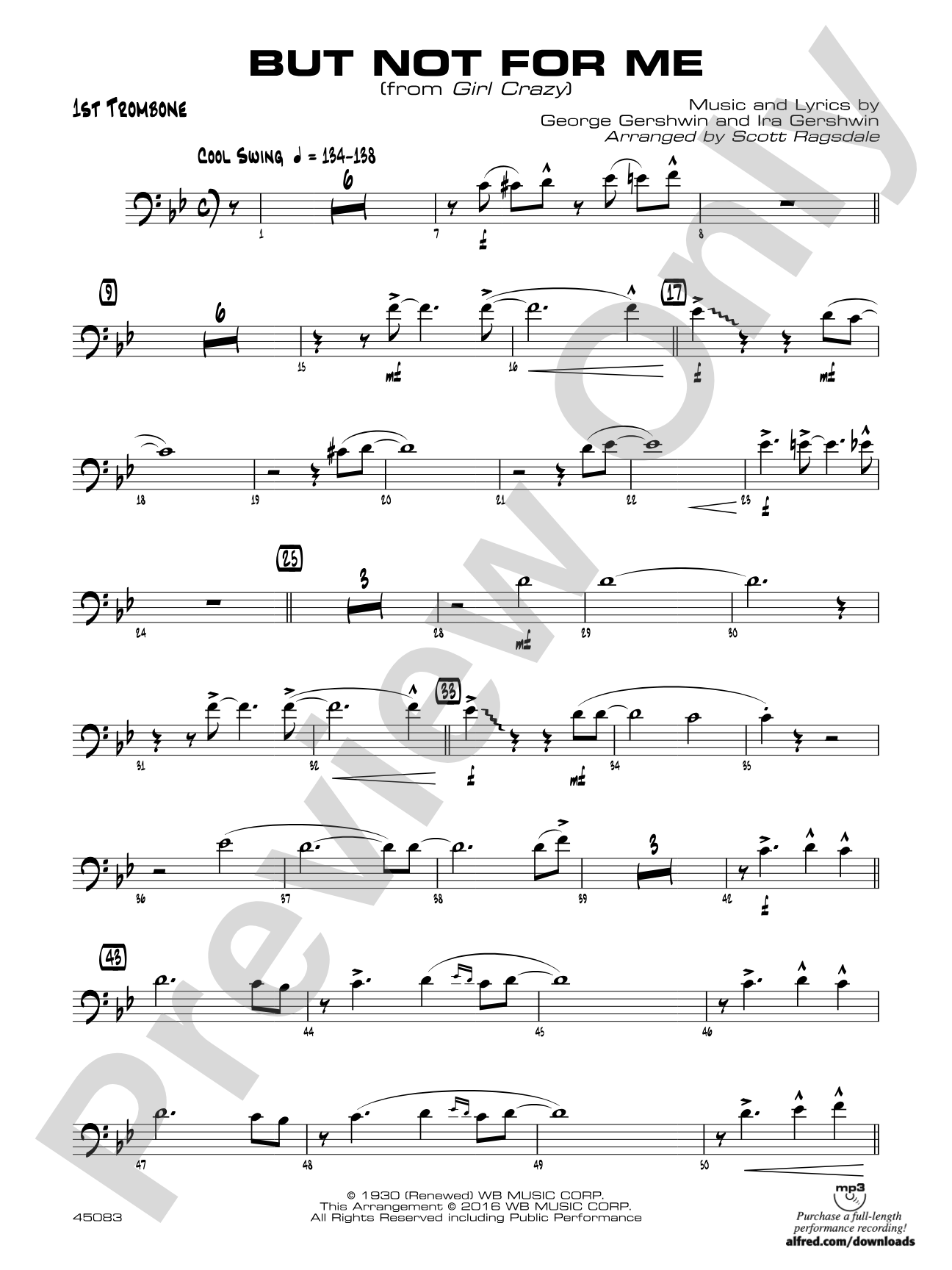 But Not for Me: 1st Trombone