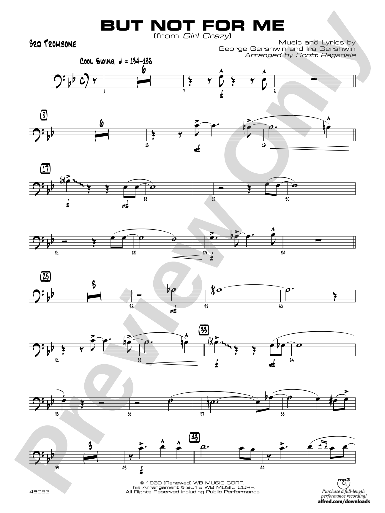 But Not for Me: 3rd Trombone