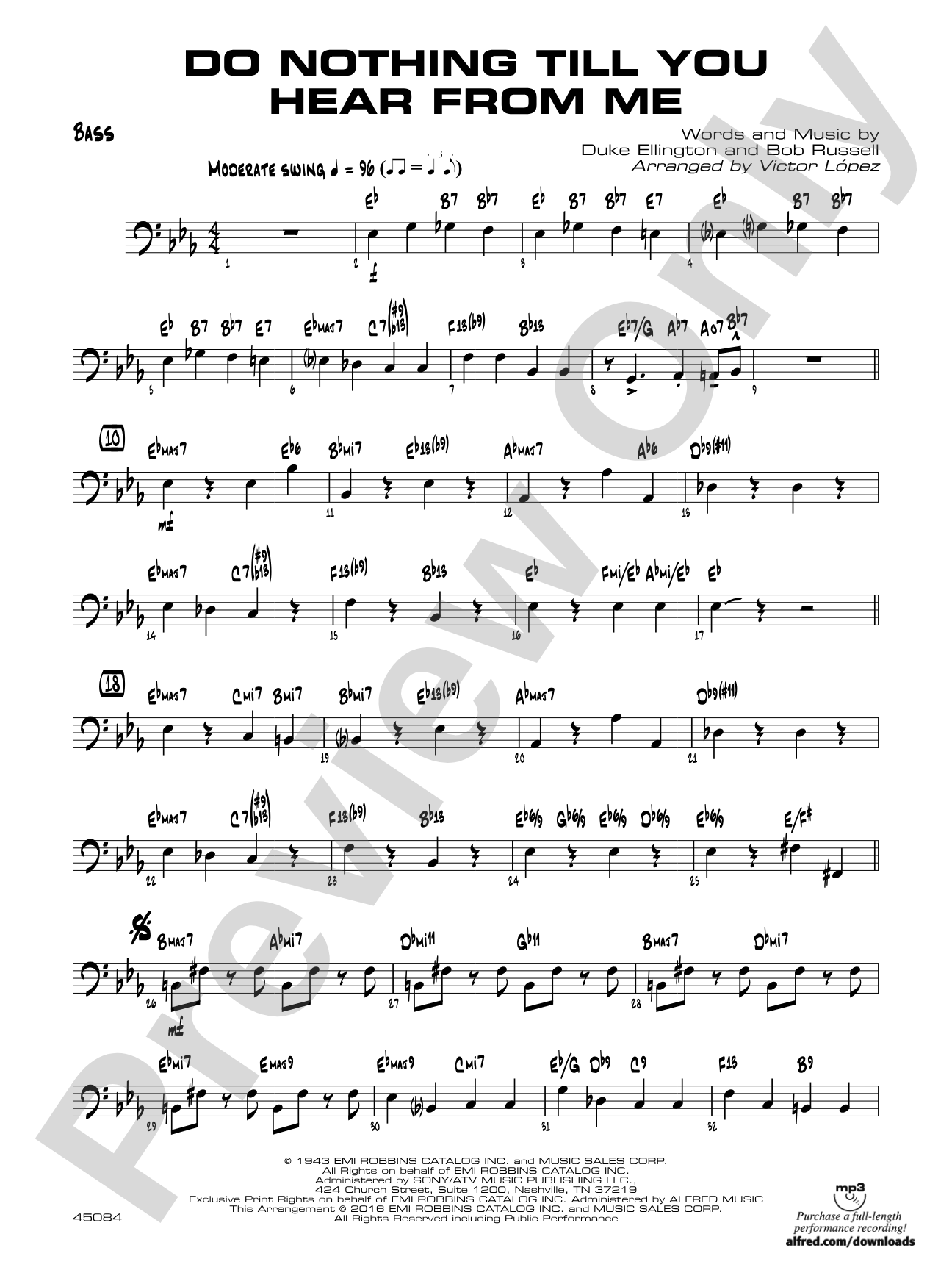 Do Nothing Till You Hear from Me: String Bass