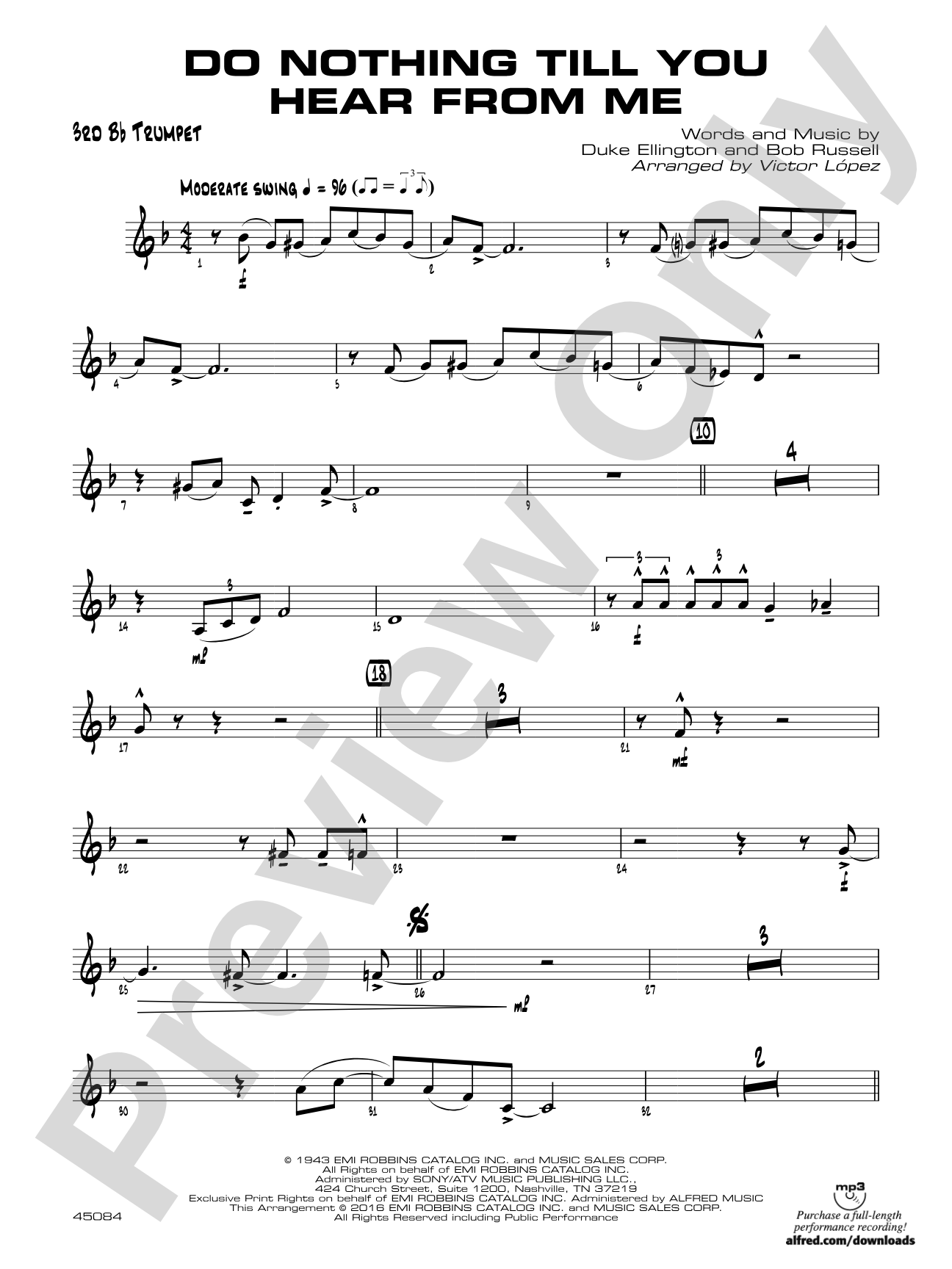 Do Nothing Till You Hear from Me: 3rd B-flat Trumpet