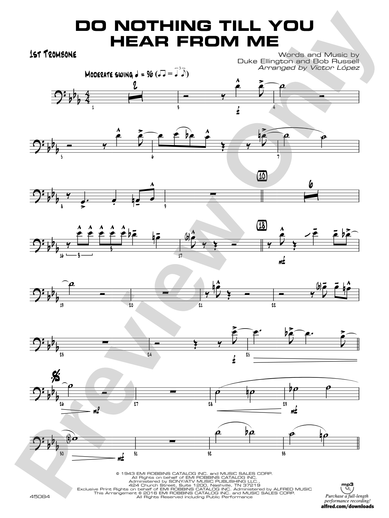 Do Nothing Till You Hear from Me: 1st Trombone